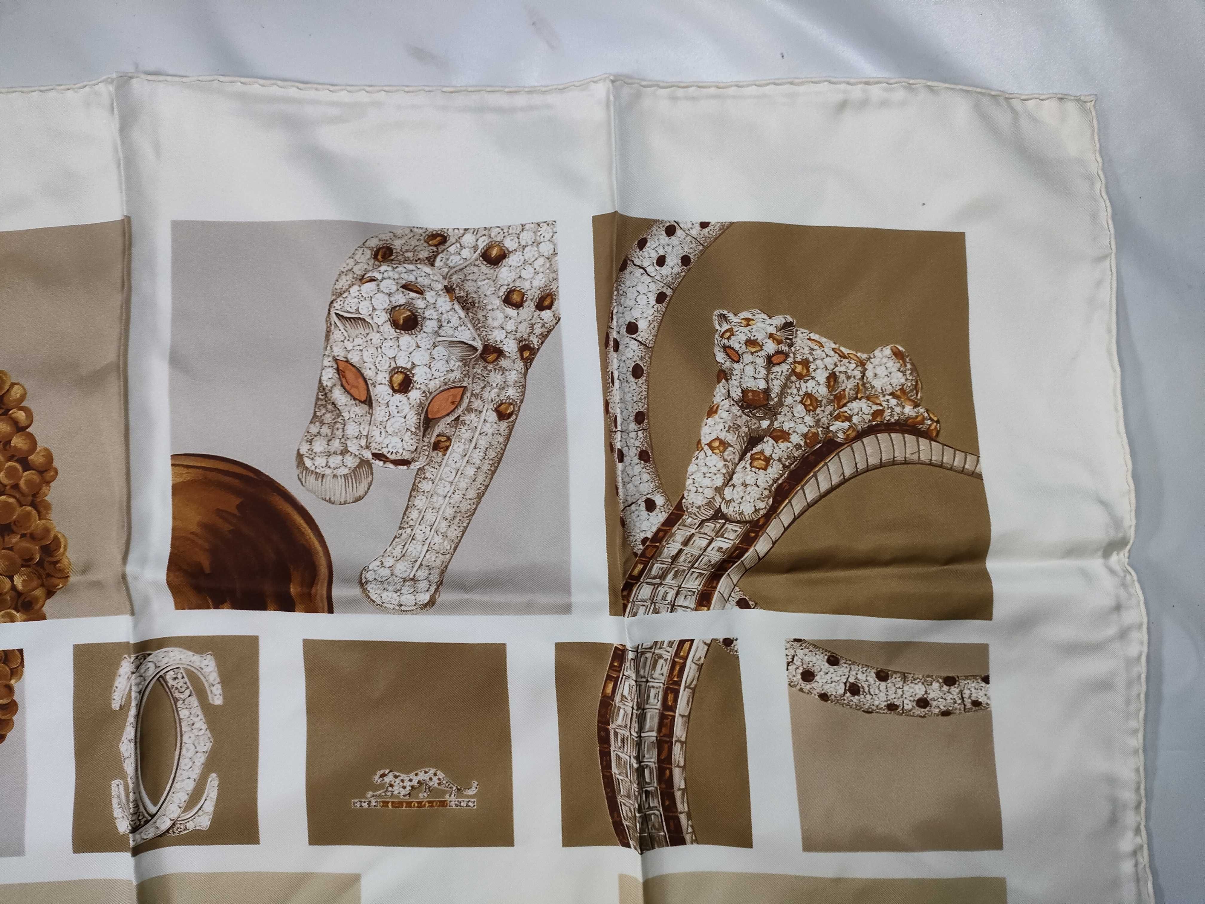 Cartier Panthere de Cartier Motif Silk Twill Scarf