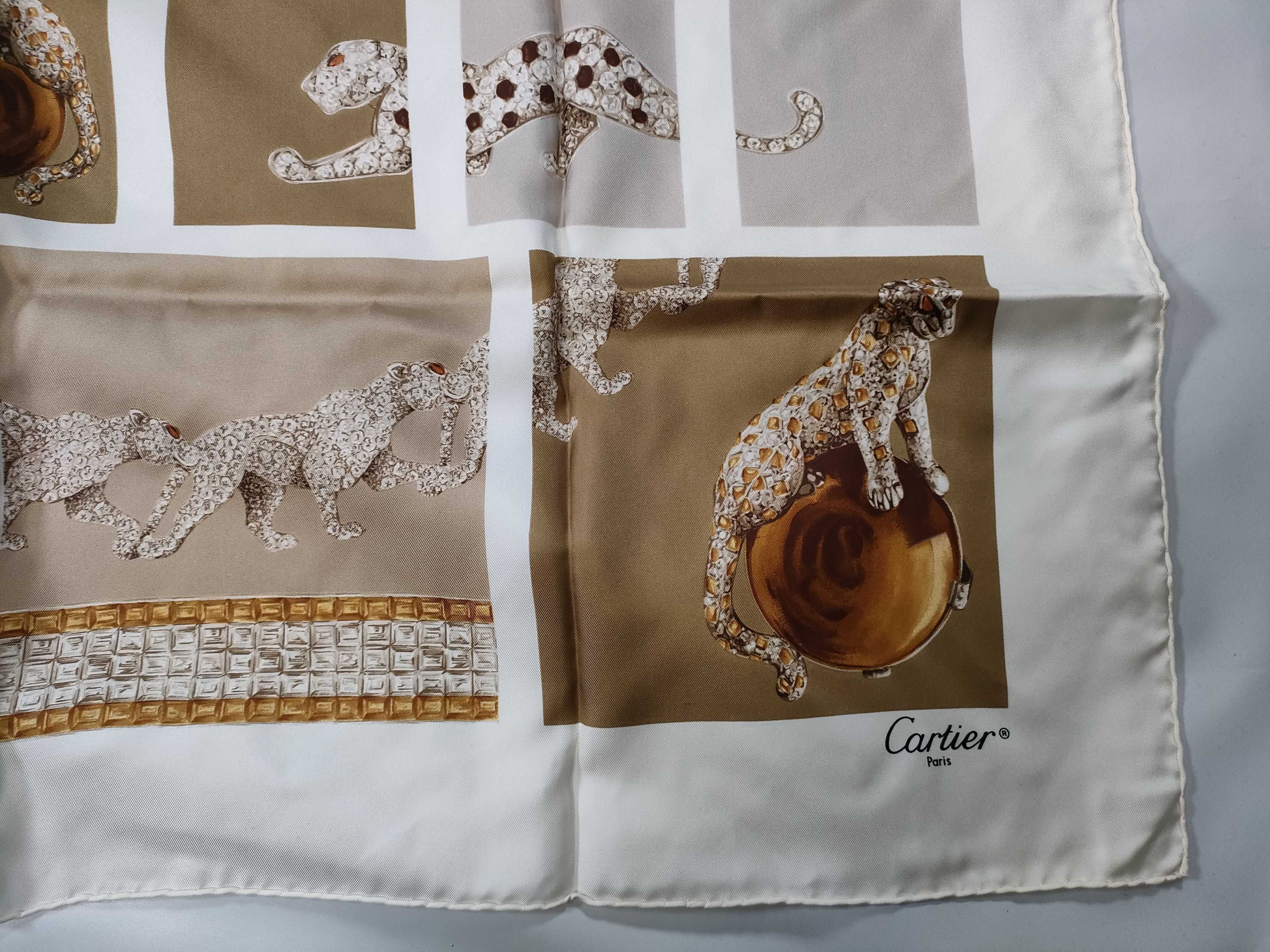 Cartier Panthere de Cartier Motif Silk Twill Scarf