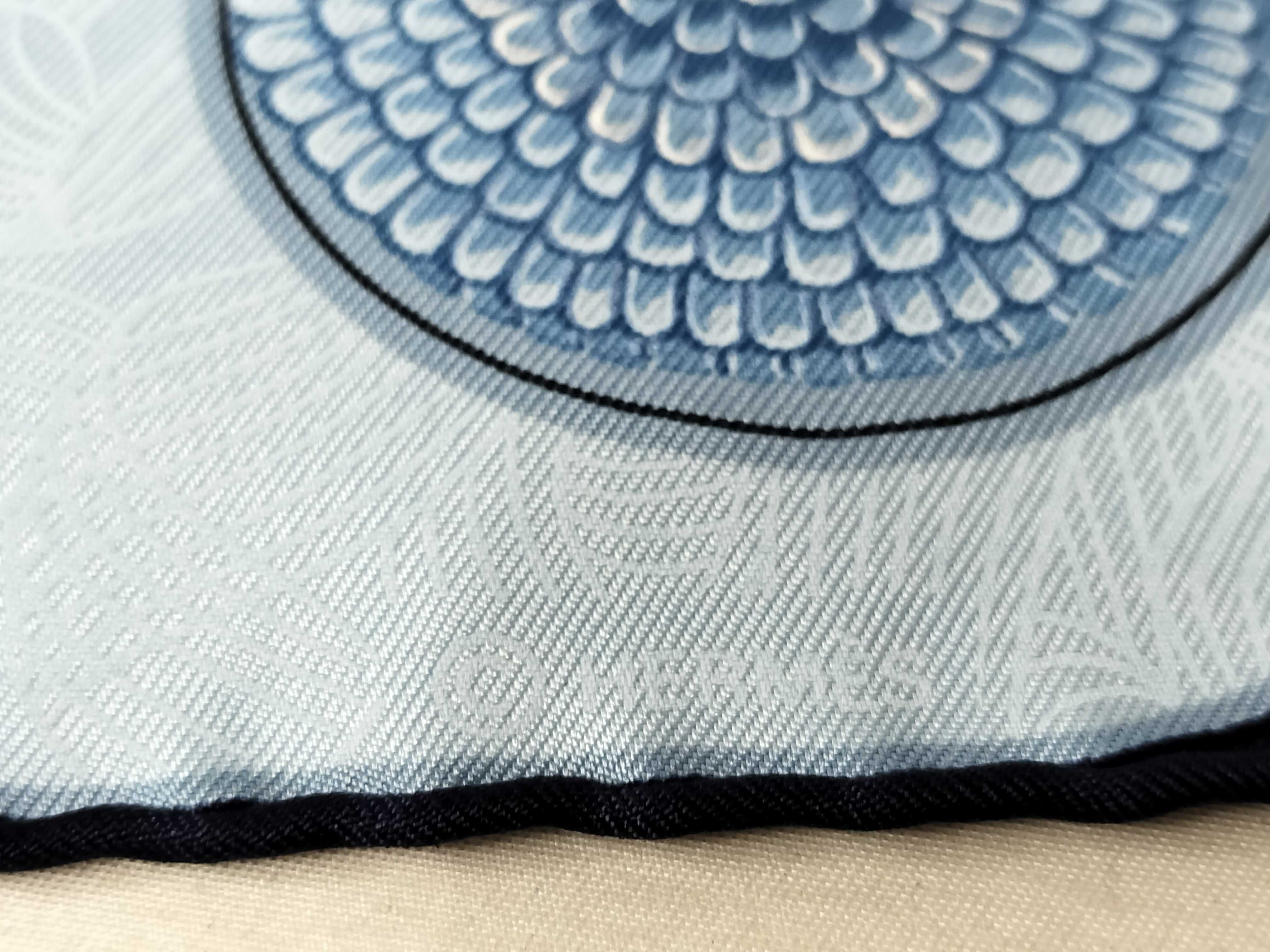 Hermes Sulfures Silk Gavroche Scarf