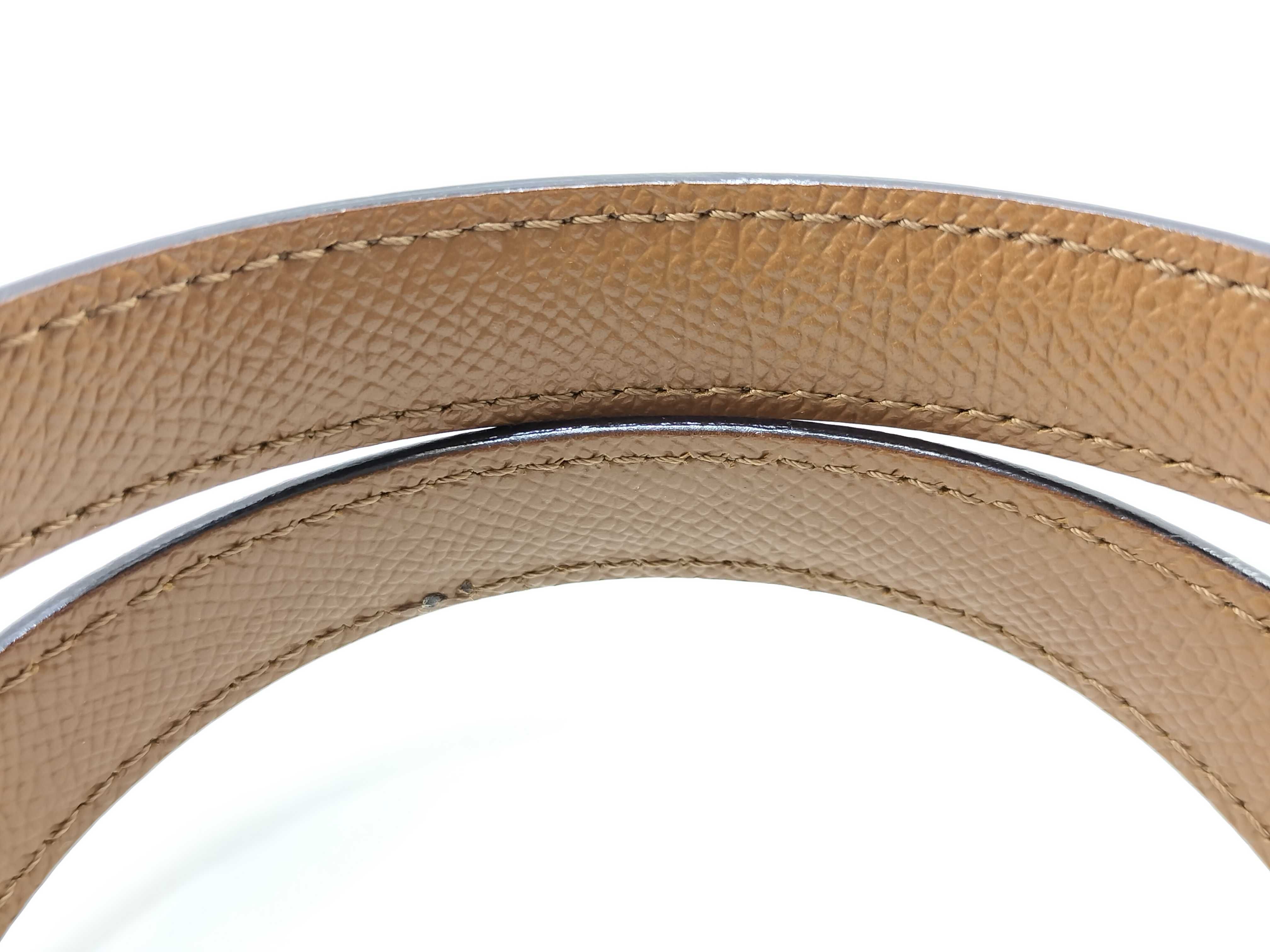 BVLGARI Grained Tan Leather Structured Top-Handle Bag