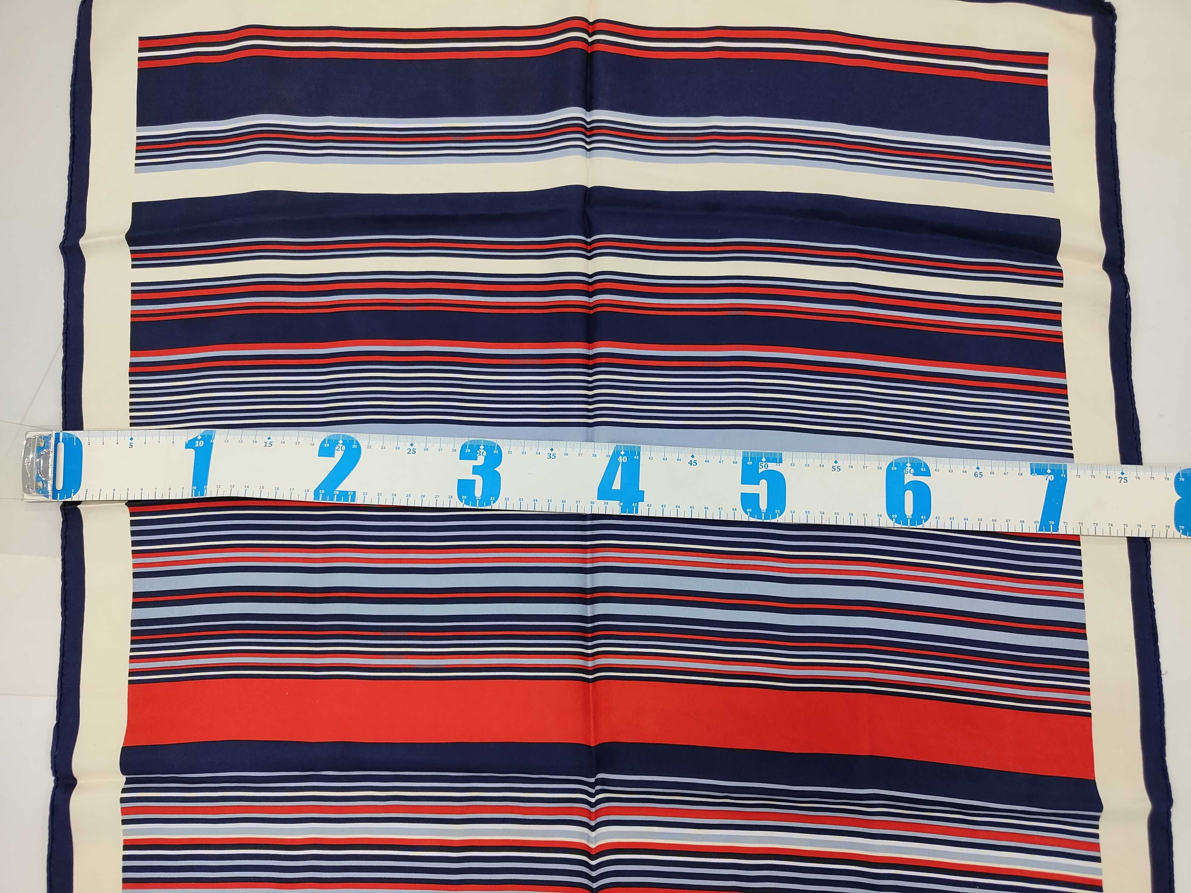 Yves Saint Laurent Vintage Striped Silk Scarf