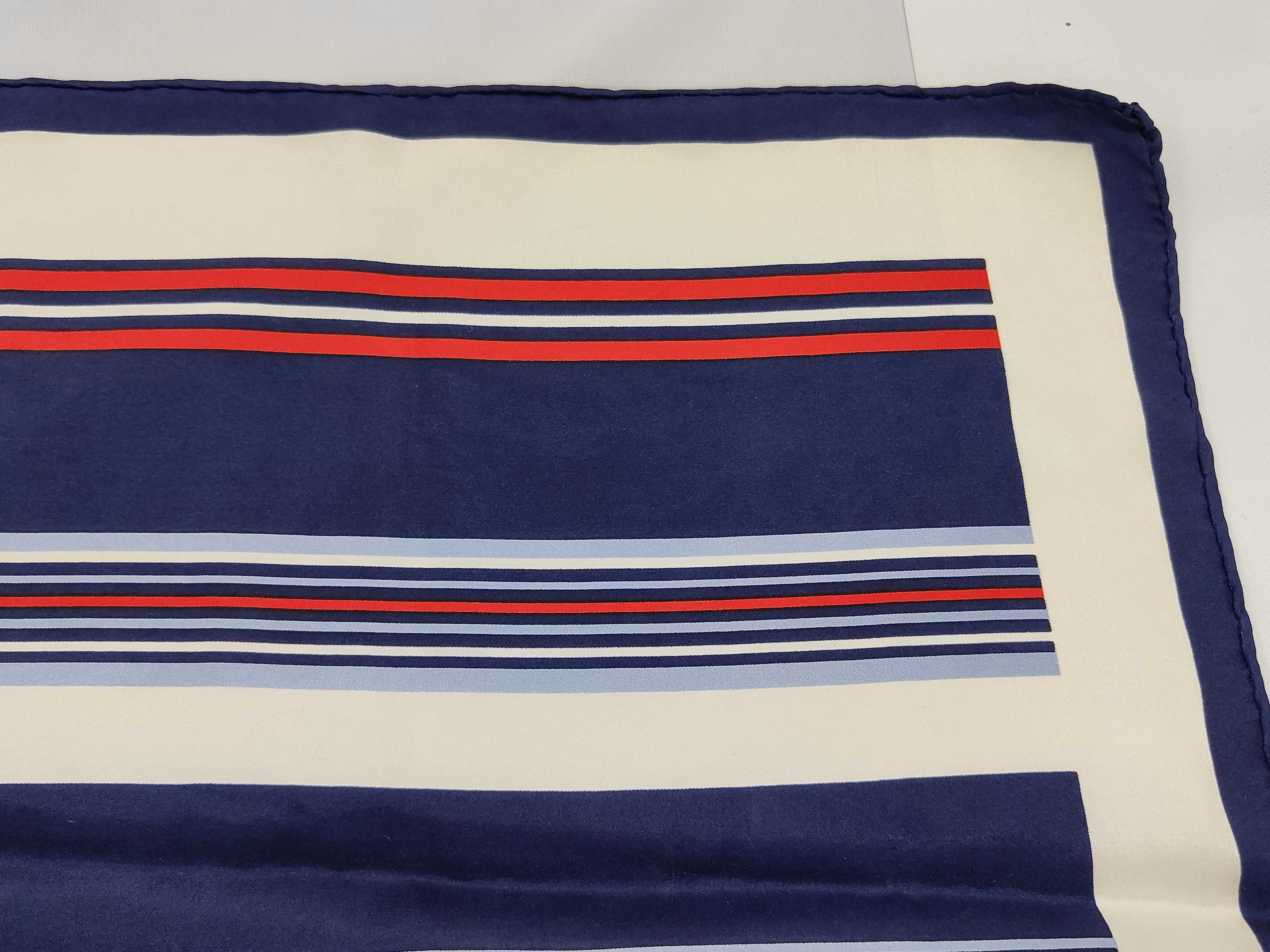 Yves Saint Laurent Vintage Striped Silk Scarf