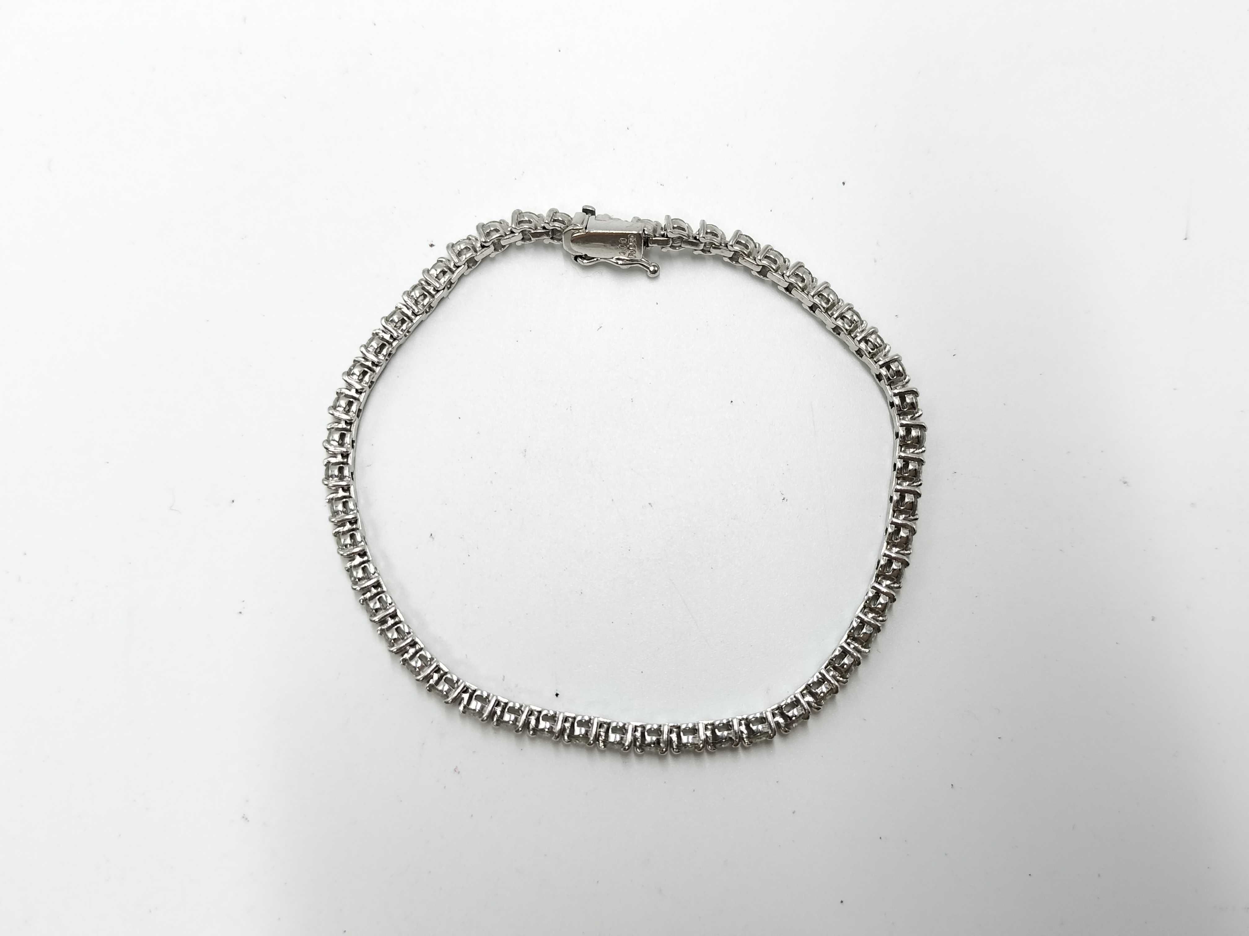 Platinum and 3.00ctw Natural Diamond Tennis Bracelet