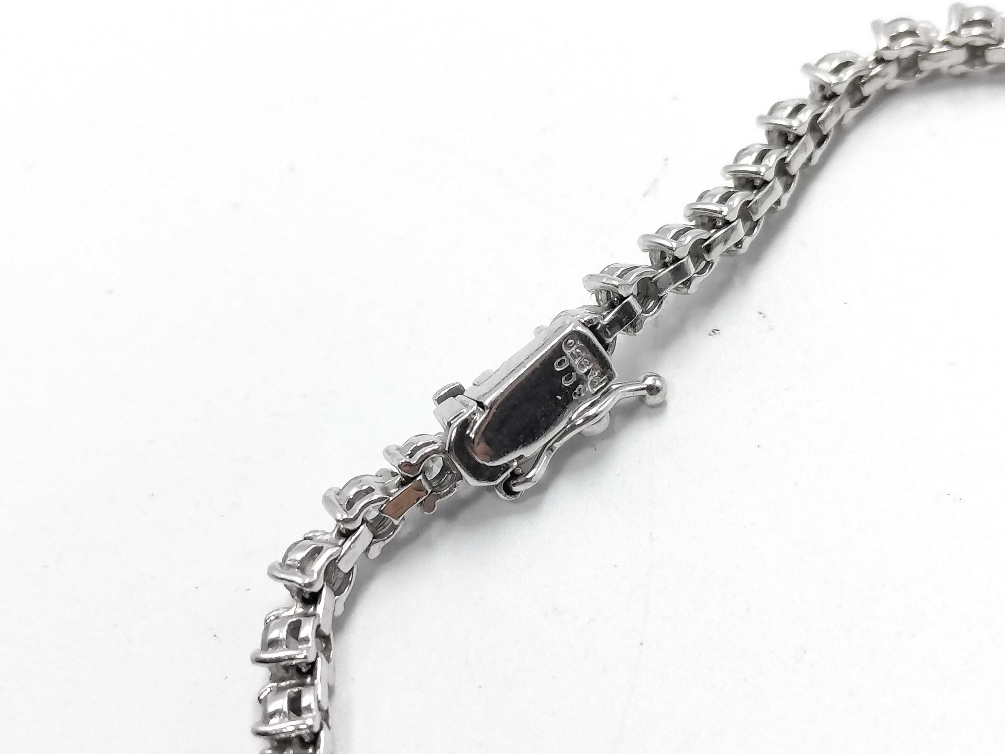Platinum and 3.00ctw Natural Diamond Tennis Bracelet