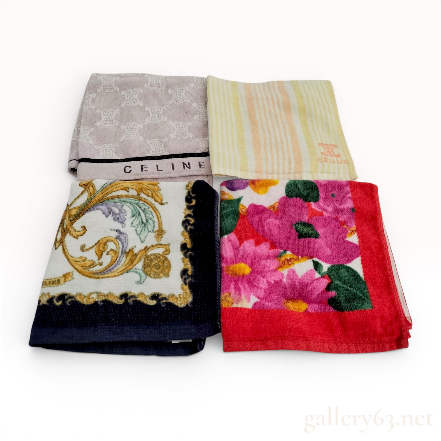 A Set of Four Celine Designer Hand Towels