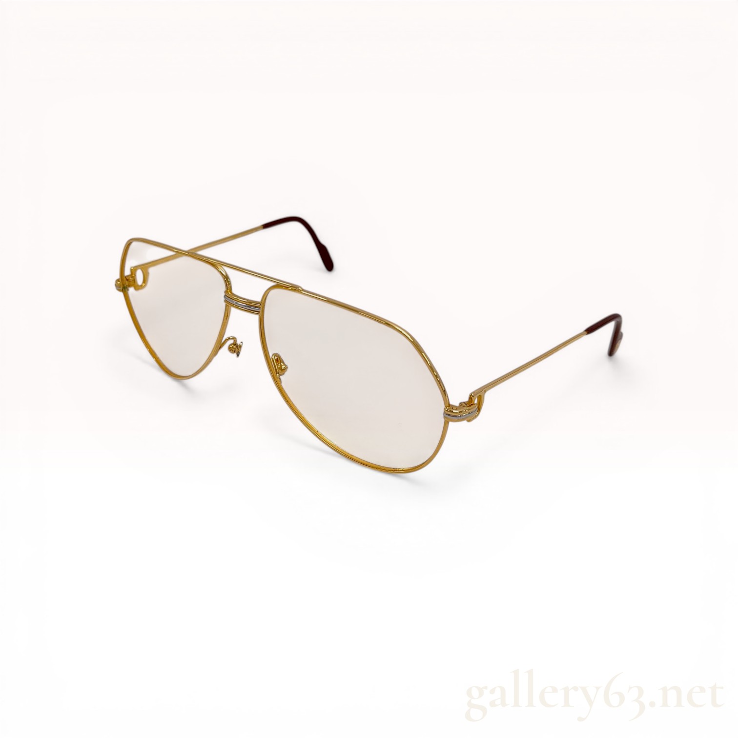 C. 1980s Vintage Cartier Vendome Louis Aviator Eyeglasses