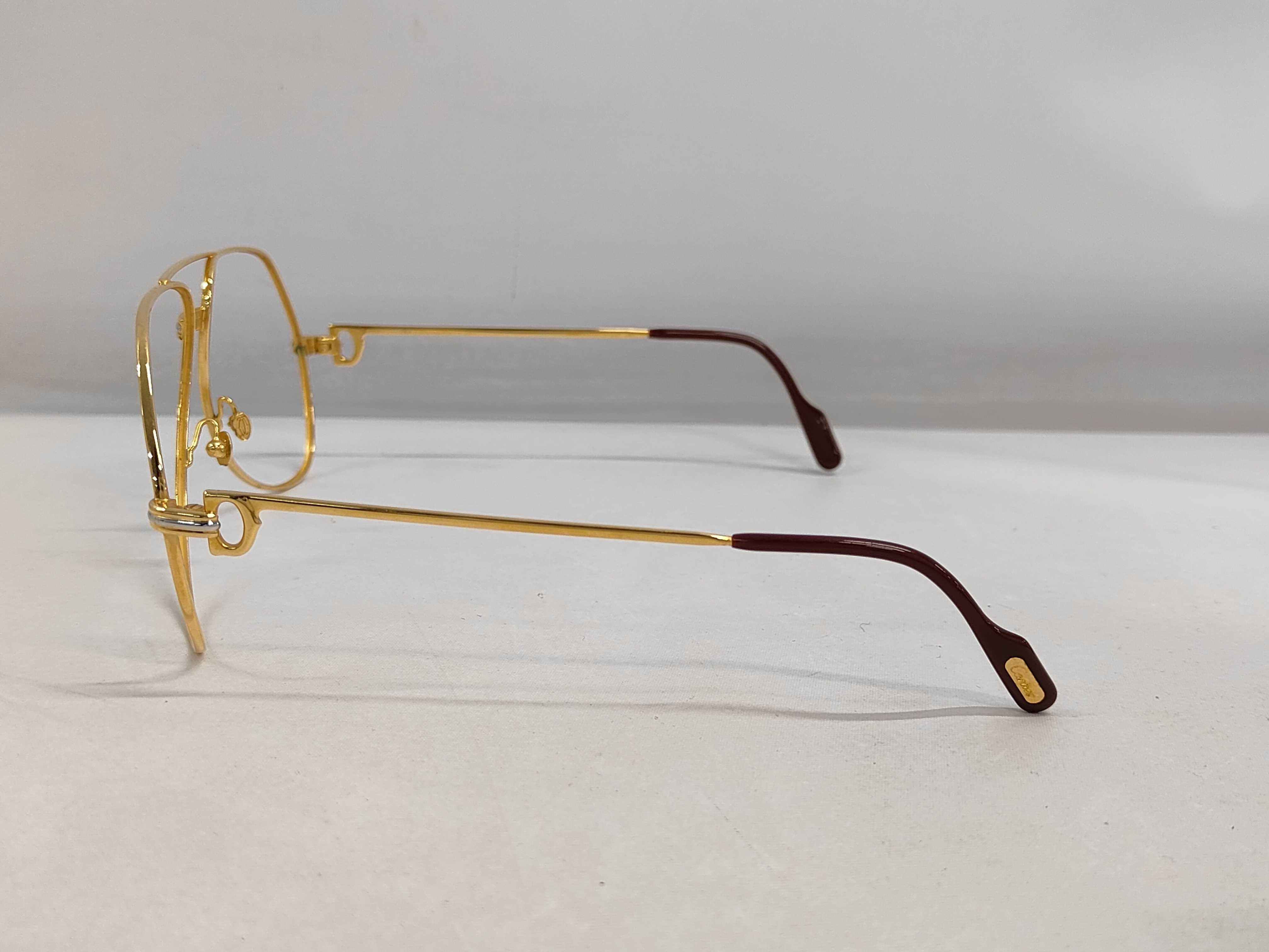 C. 1980s Vintage Cartier Vendome Louis Aviator Eyeglasses