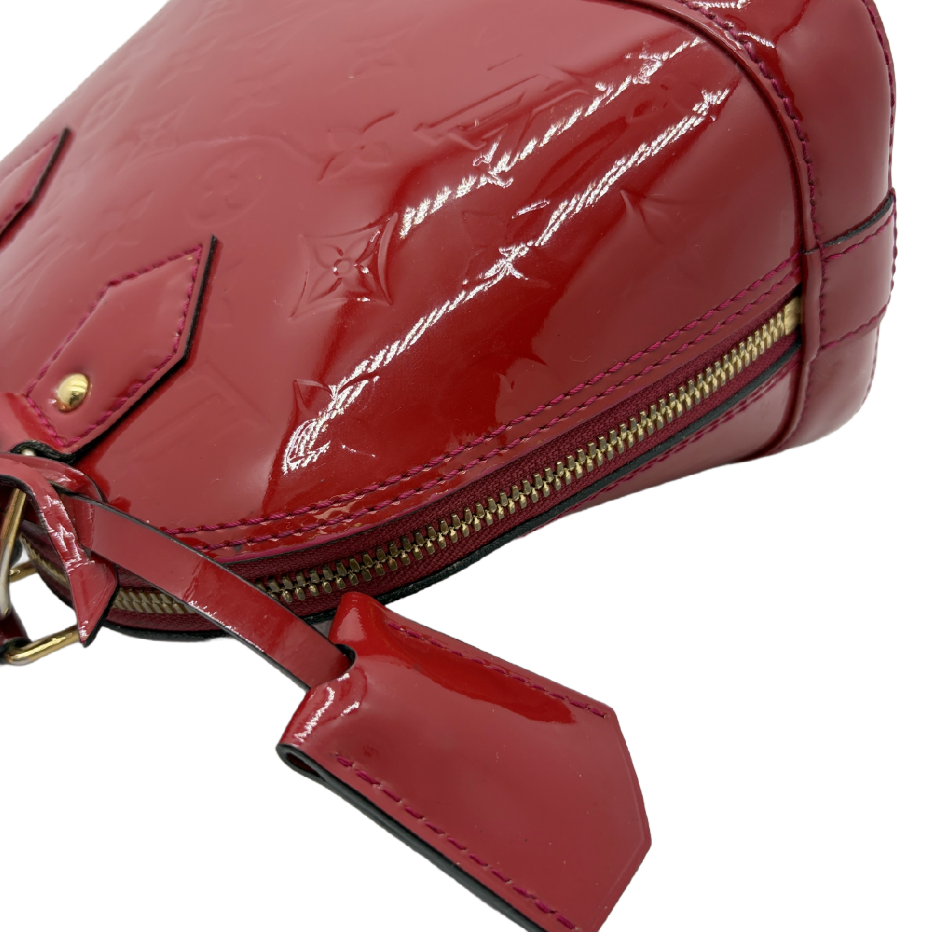 Louis Vuitton Monogram Vernis Alma BB Handbag in Red