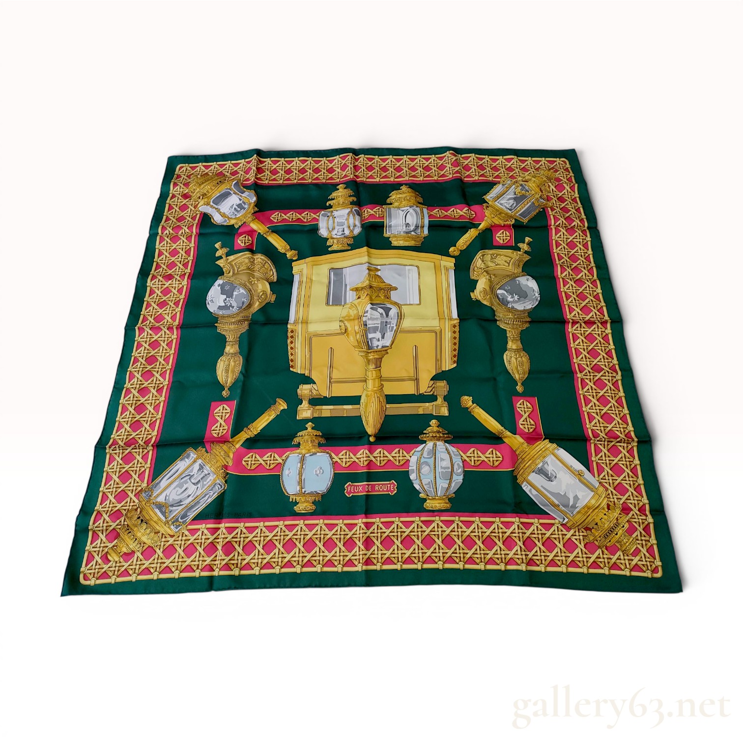 Hermes Feux de Route Silk Scarf
