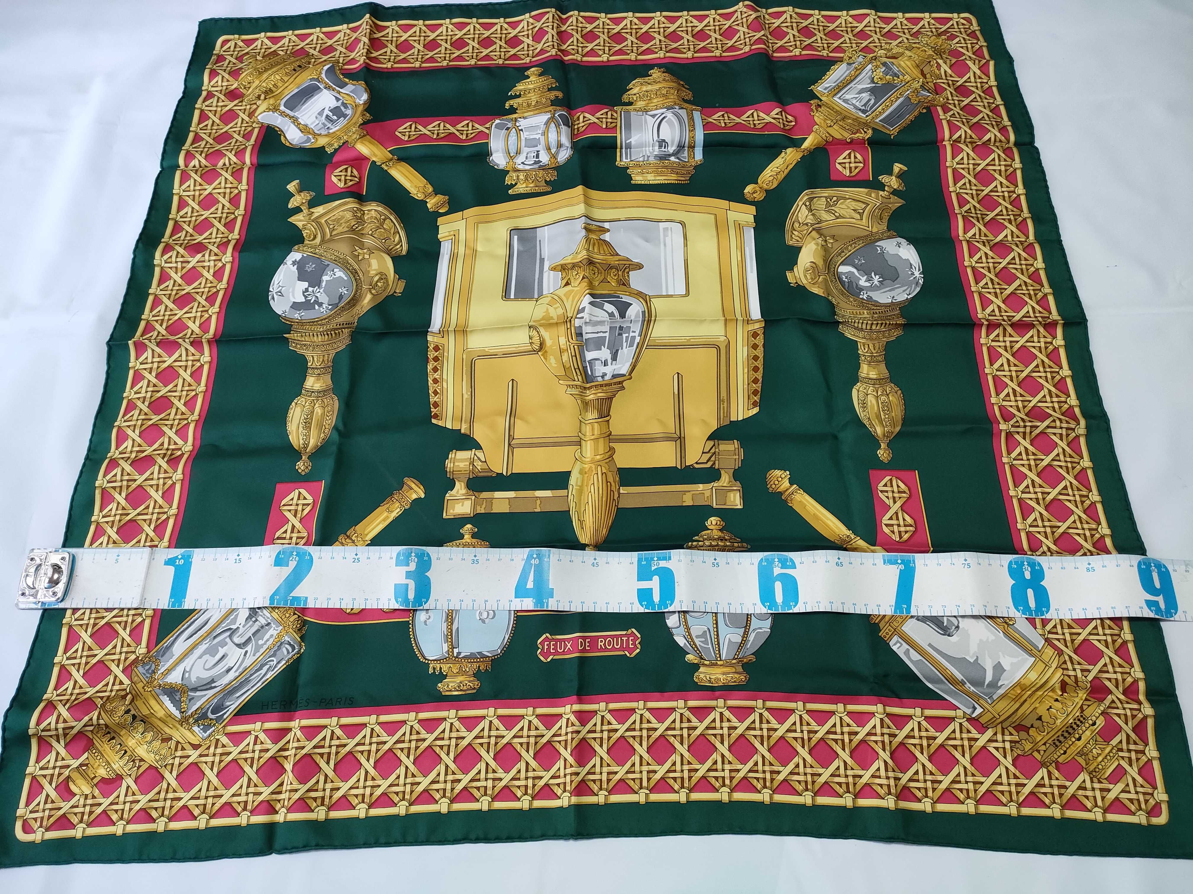 Hermes Feux de Route Silk Scarf