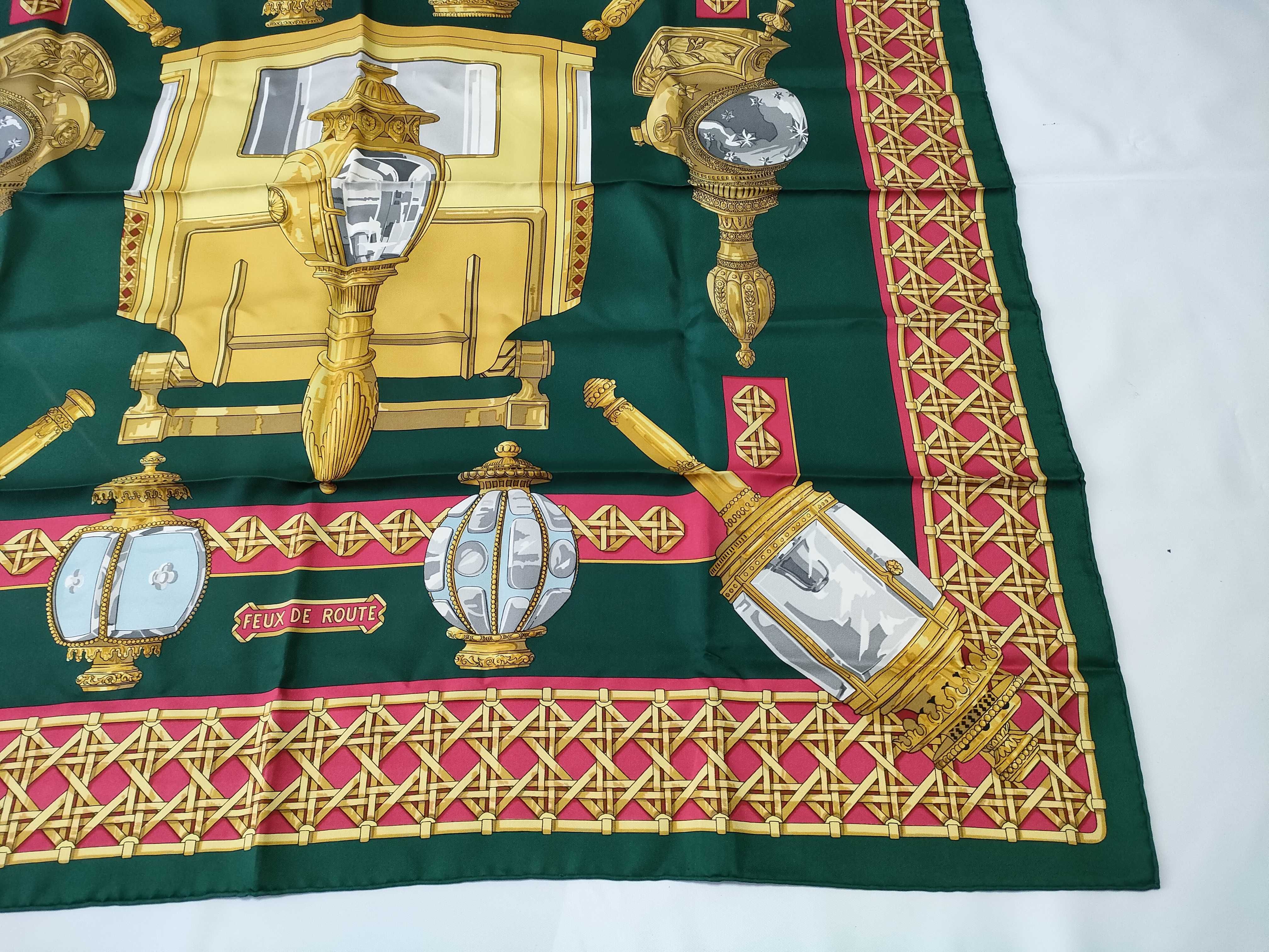 Hermes Feux de Route Silk Scarf