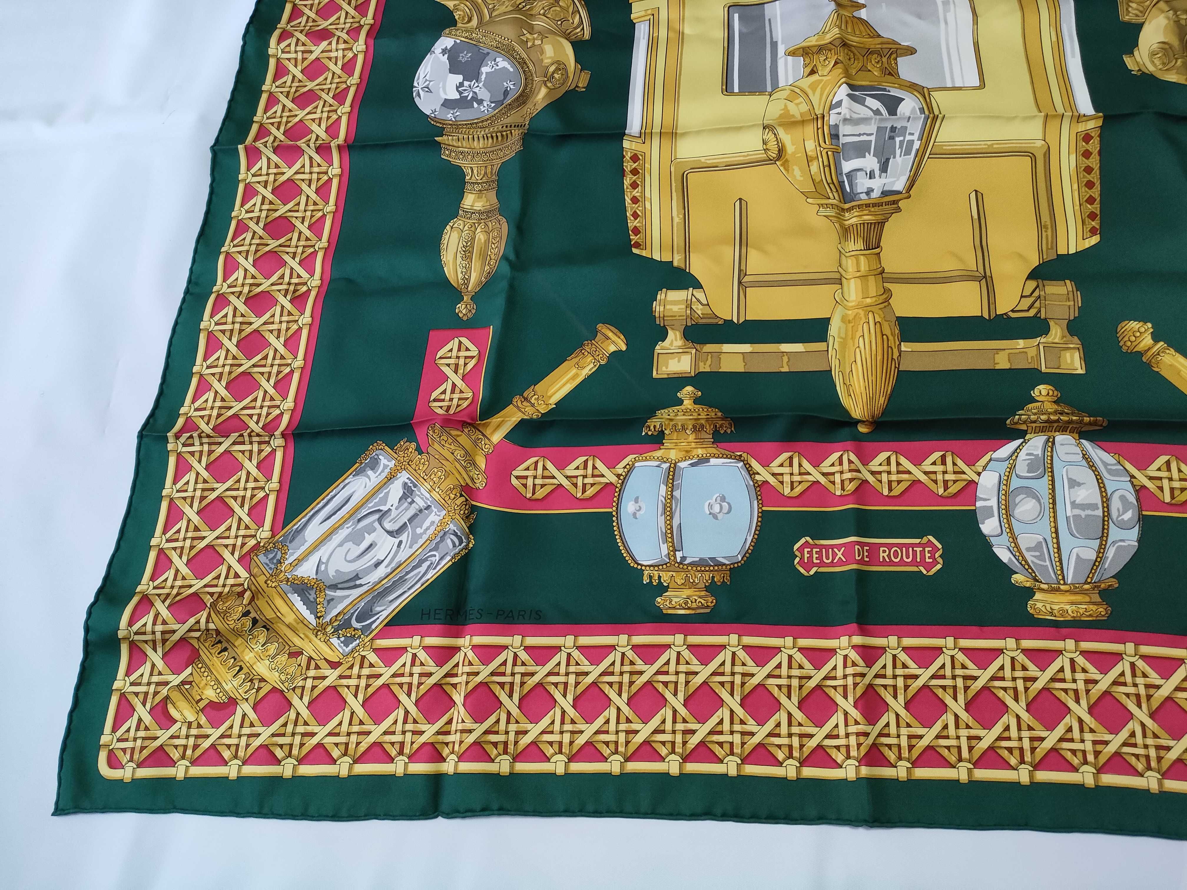 Hermes Feux de Route Silk Scarf