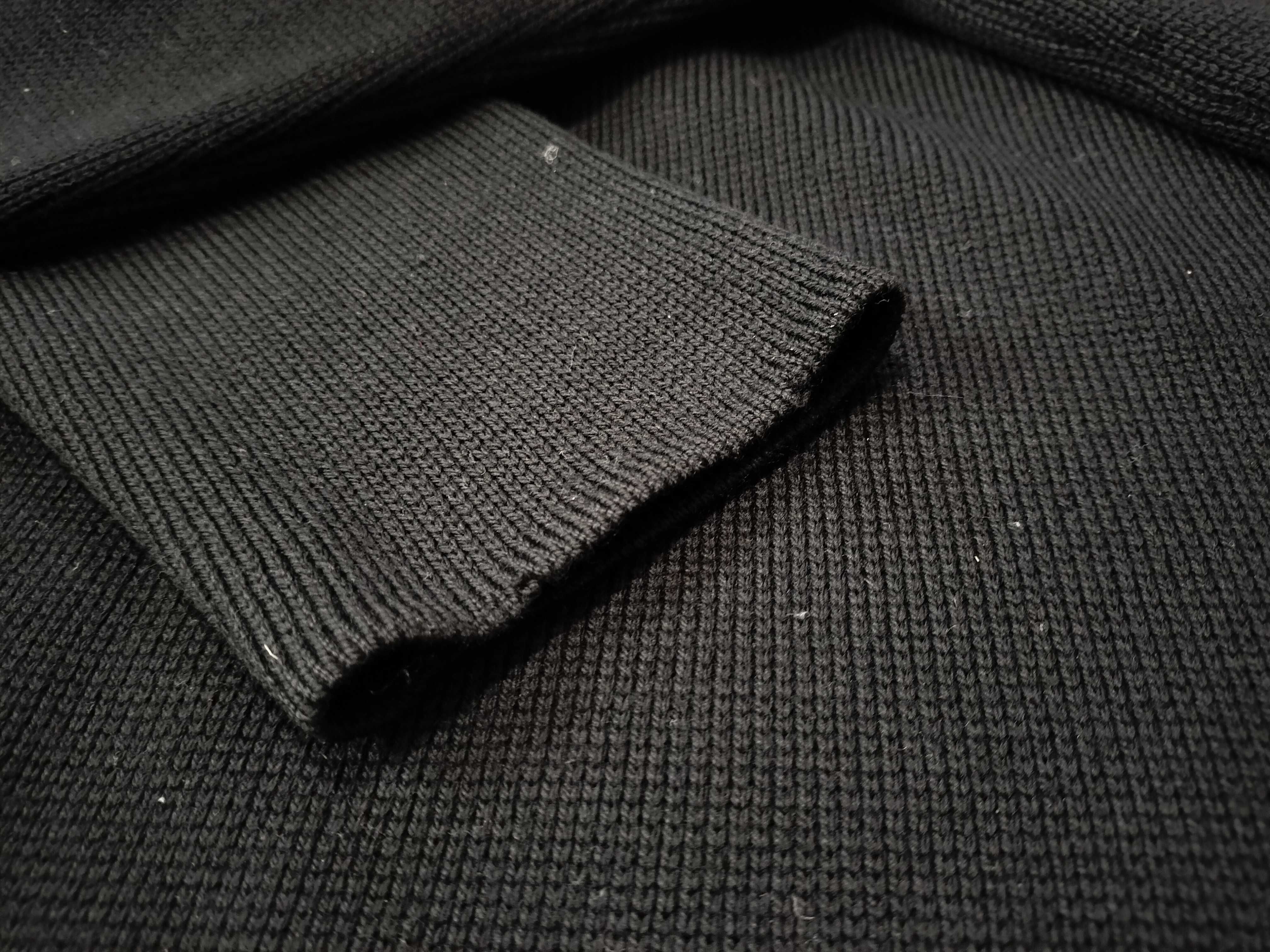 Gucci 131652 Dark Gray Knit Sweater with Green and Red Web Stripe