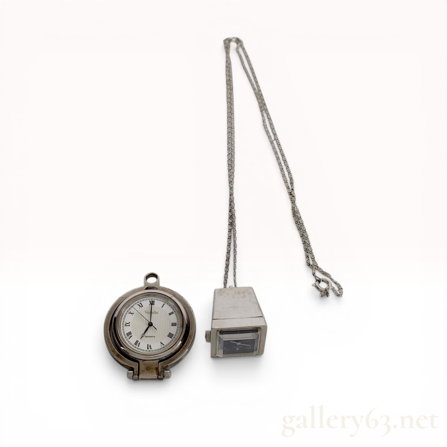 Two Japanese Timepieces Including a Seiko Pendant Watch and a Vestalia Sterling Silver Pocket Watch