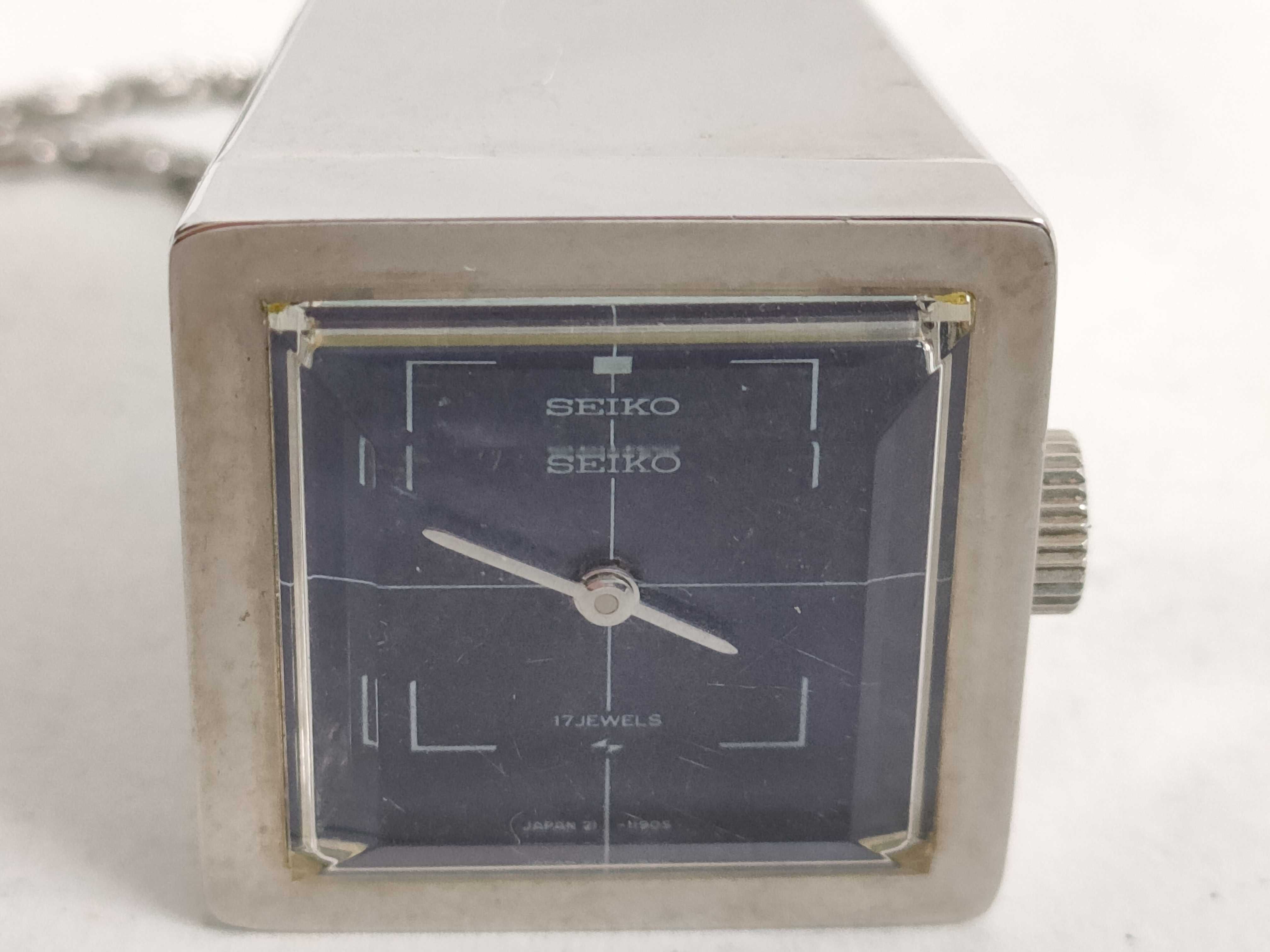 Two Japanese Timepieces Including a Seiko Pendant Watch and a Vestalia Sterling Silver Pocket Watch
