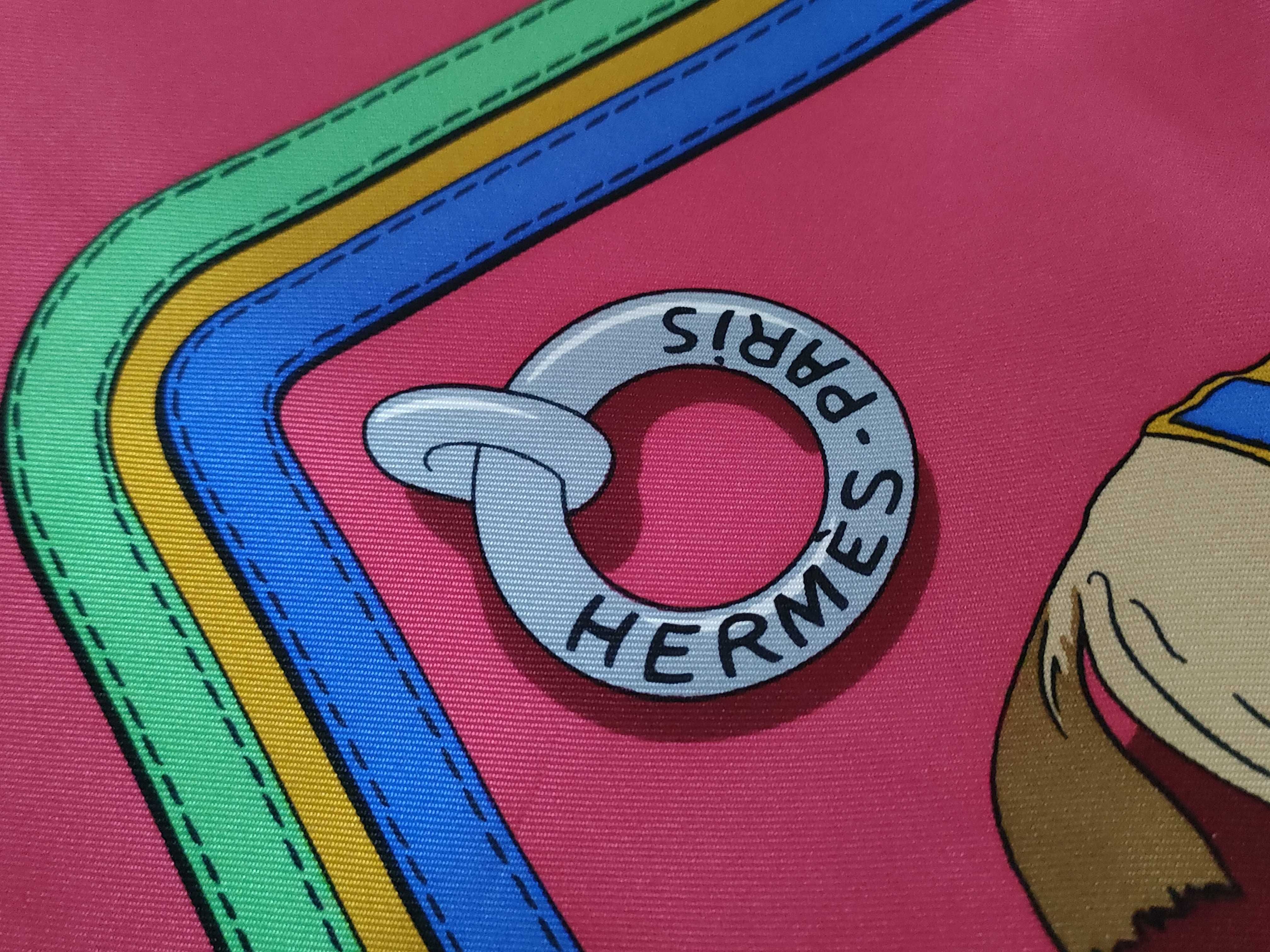 Hermes Paris Ecuries 90 Silk Scarf