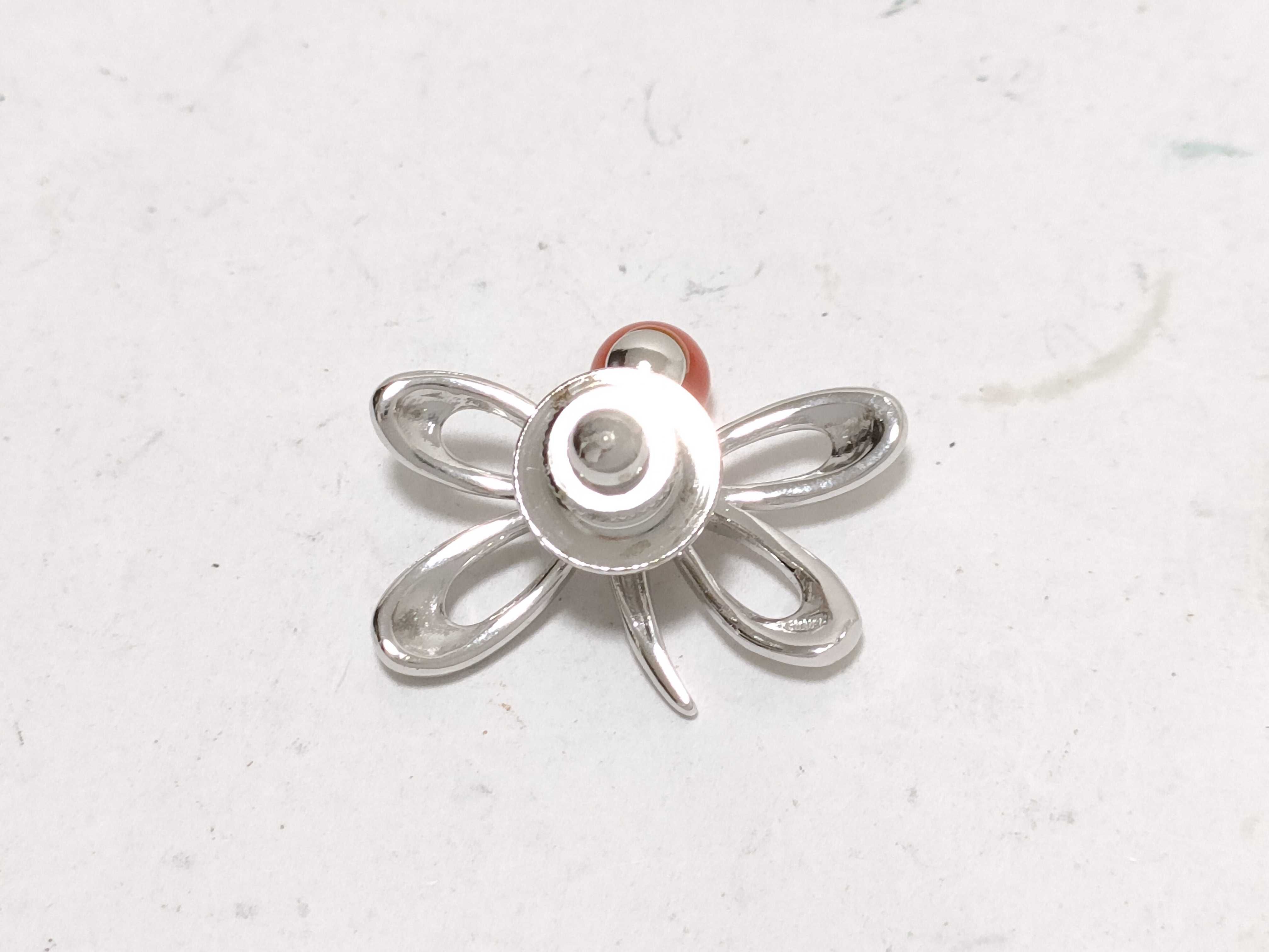 Three Silver Brooches and Pins Including Heart and Rose Motifs
