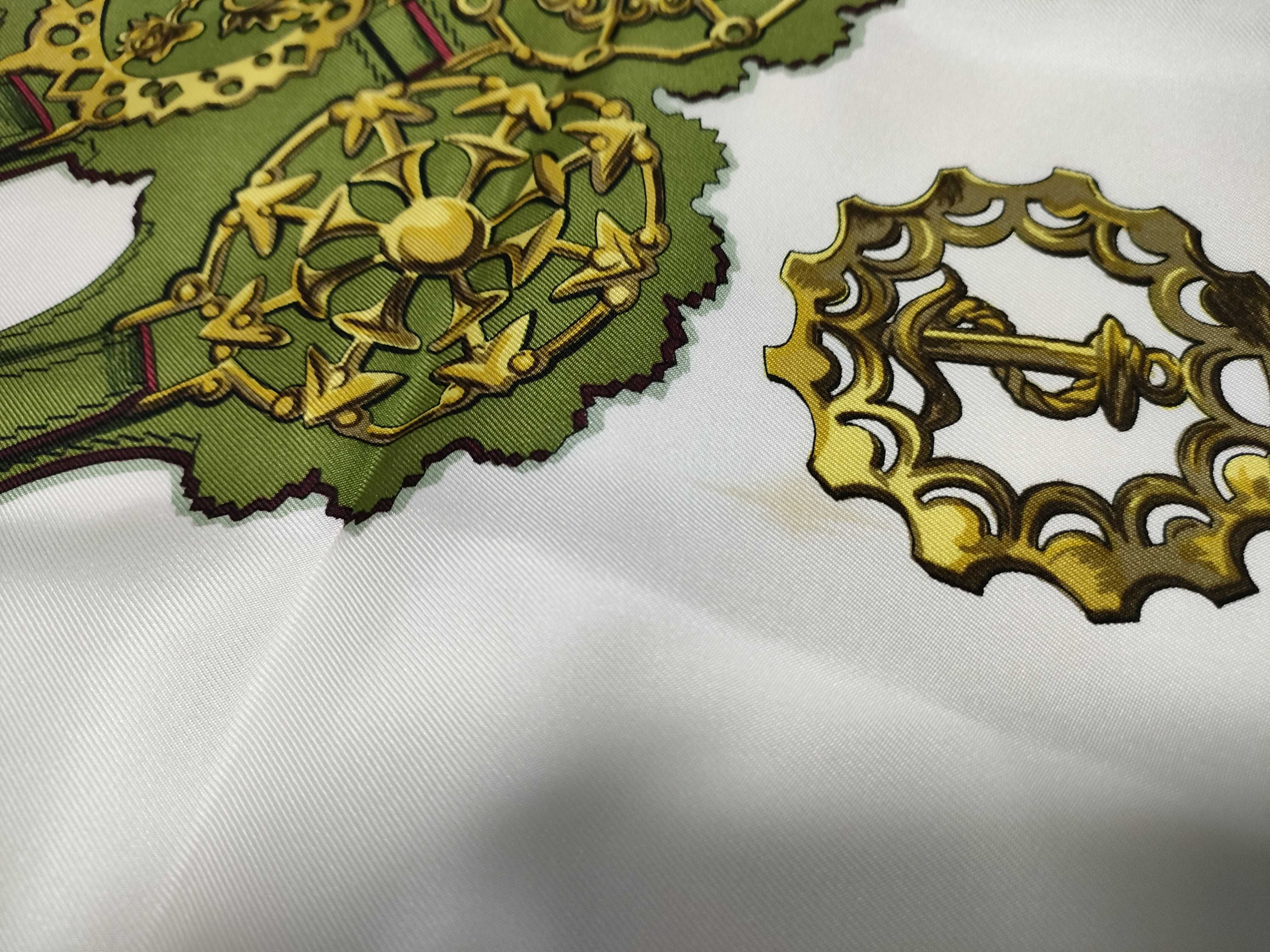 Hermes Cuivreries Silk Twill Scarf by Francoise de la Perriere