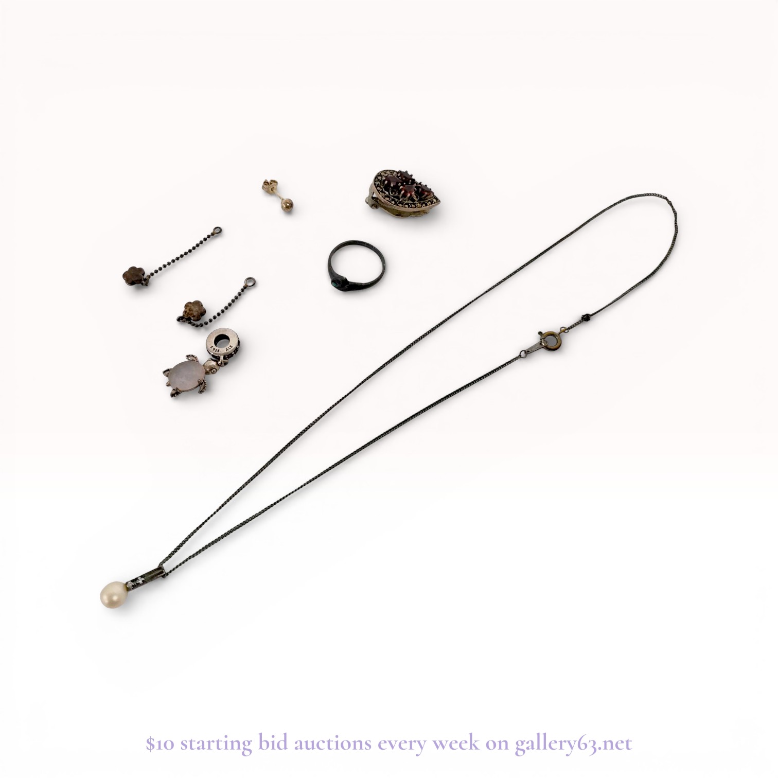 An Assortment of Sterling Silver and Costume Jewelry Including Pandora