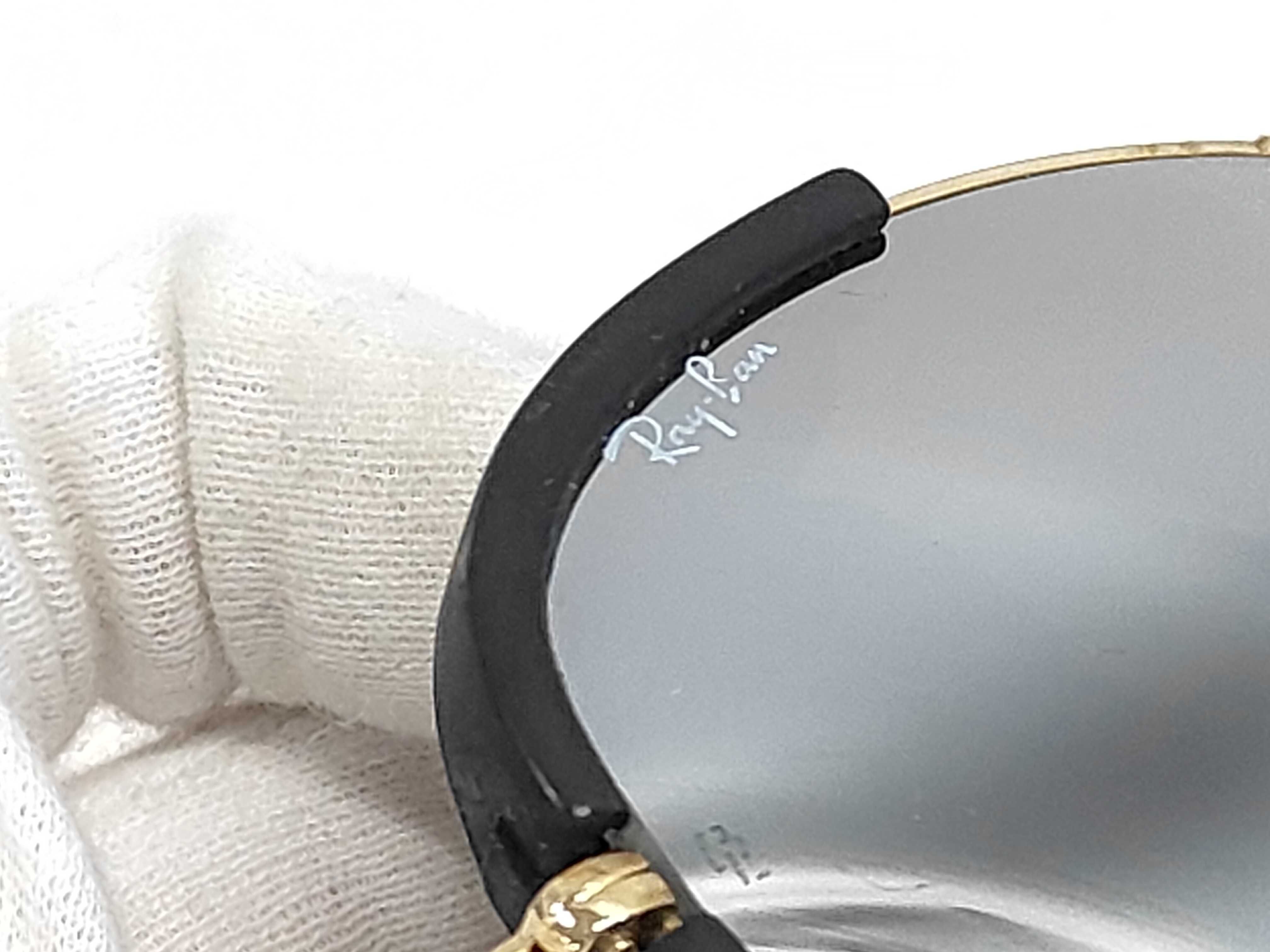 Vintage Ray-Ban Bausch & Lomb Gold-Toned Aviator Sunglasses with Leather Side Shields