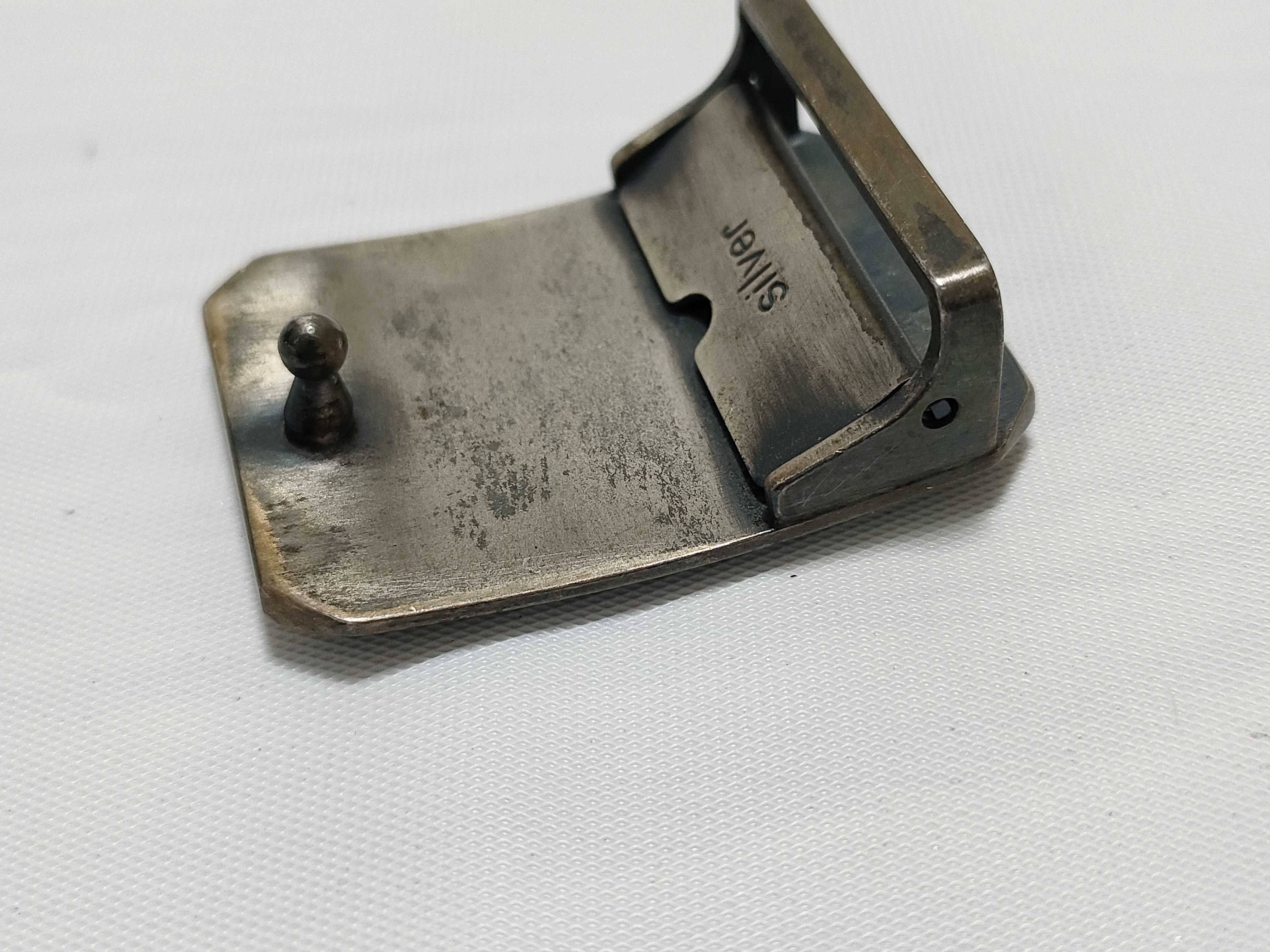 Valentino Rudy Ribbed Sterling Silver Belt Buckle