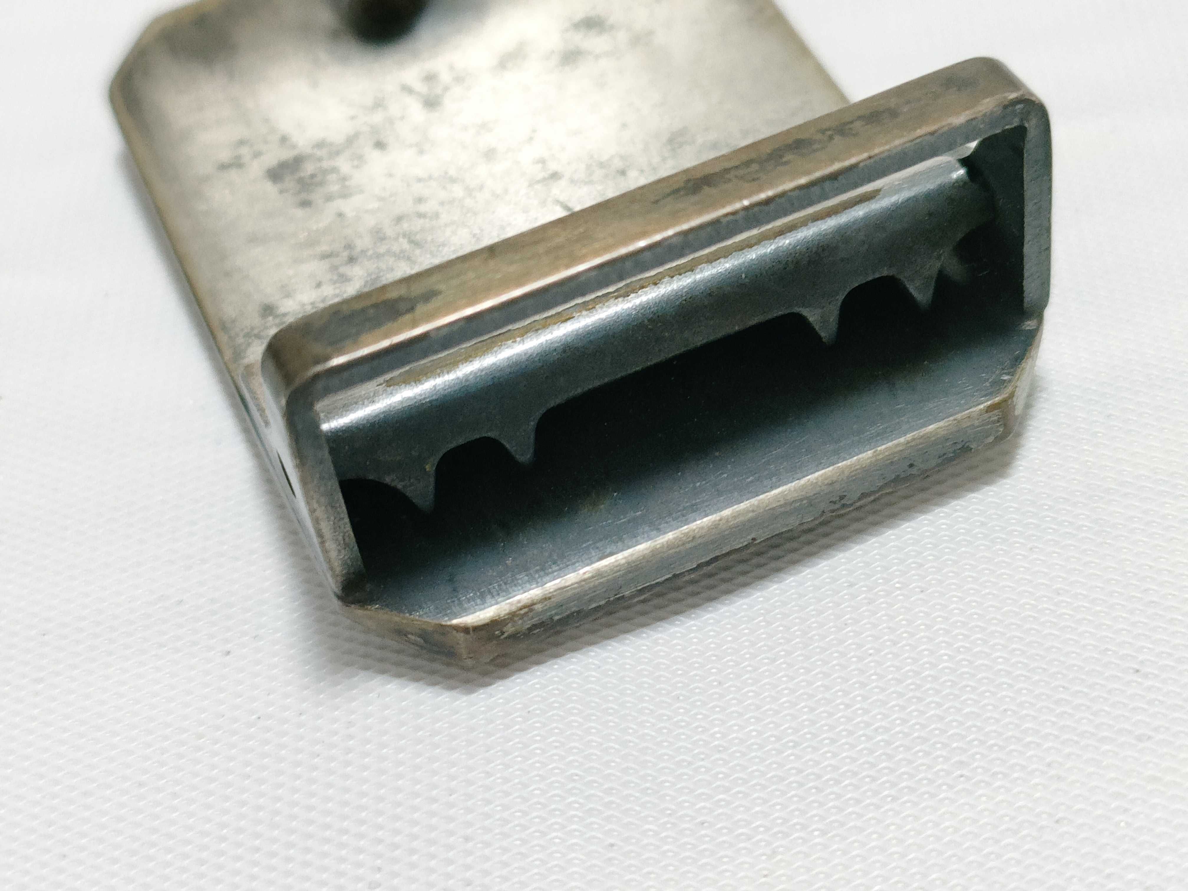 Valentino Rudy Ribbed Sterling Silver Belt Buckle