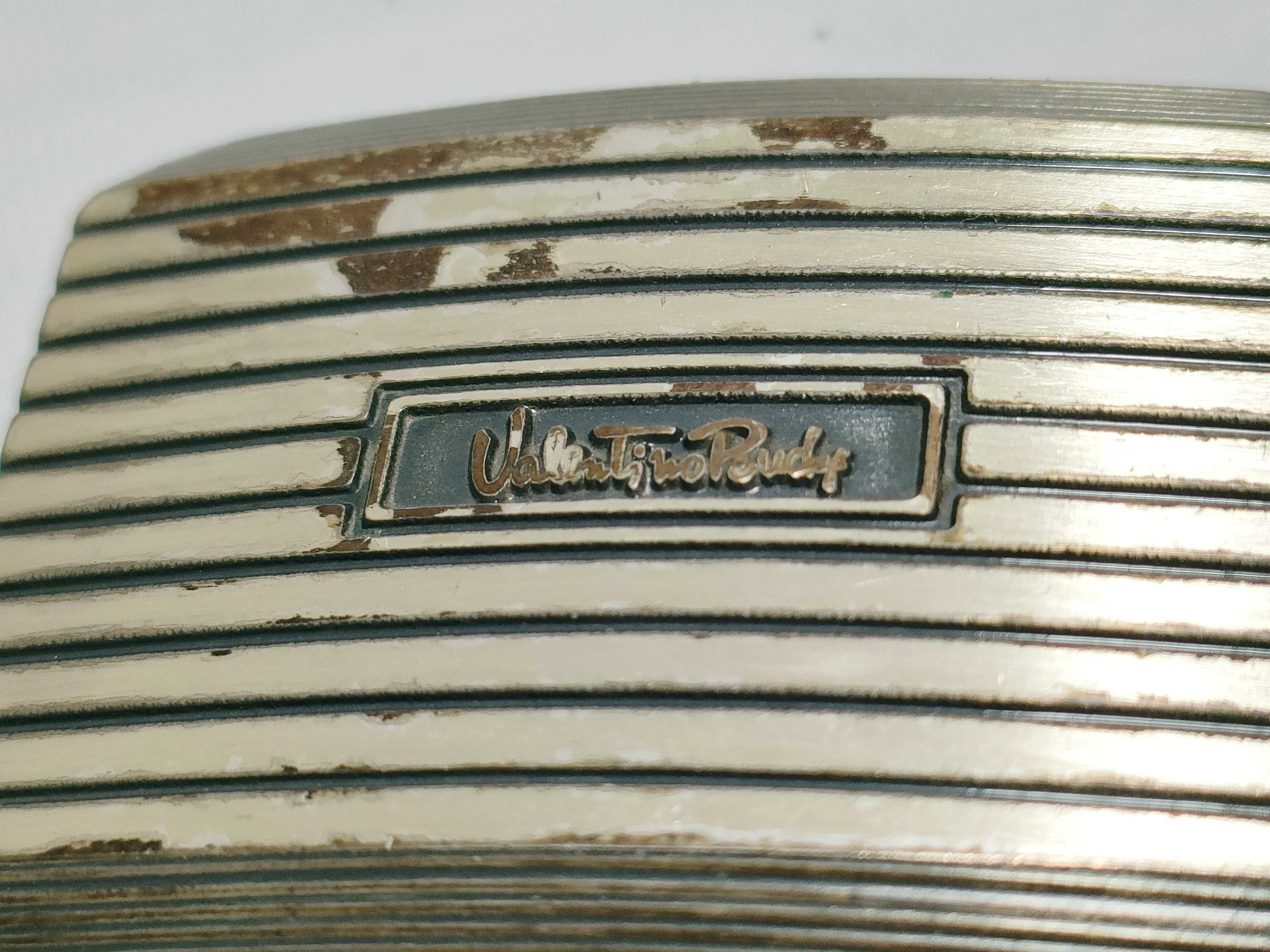 Valentino Rudy Ribbed Sterling Silver Belt Buckle