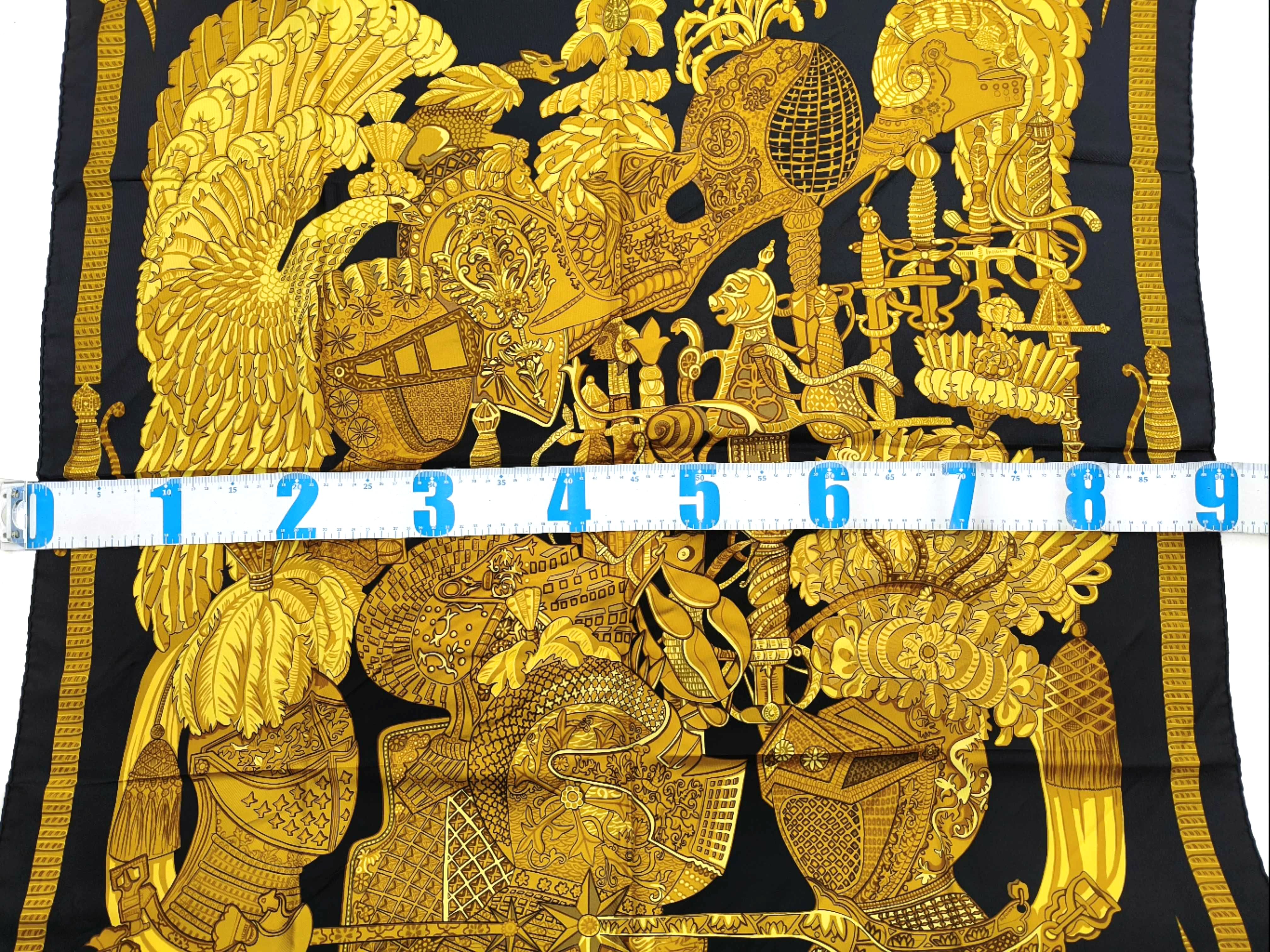 Hermes Armets et Panache Silk Twill Scarf