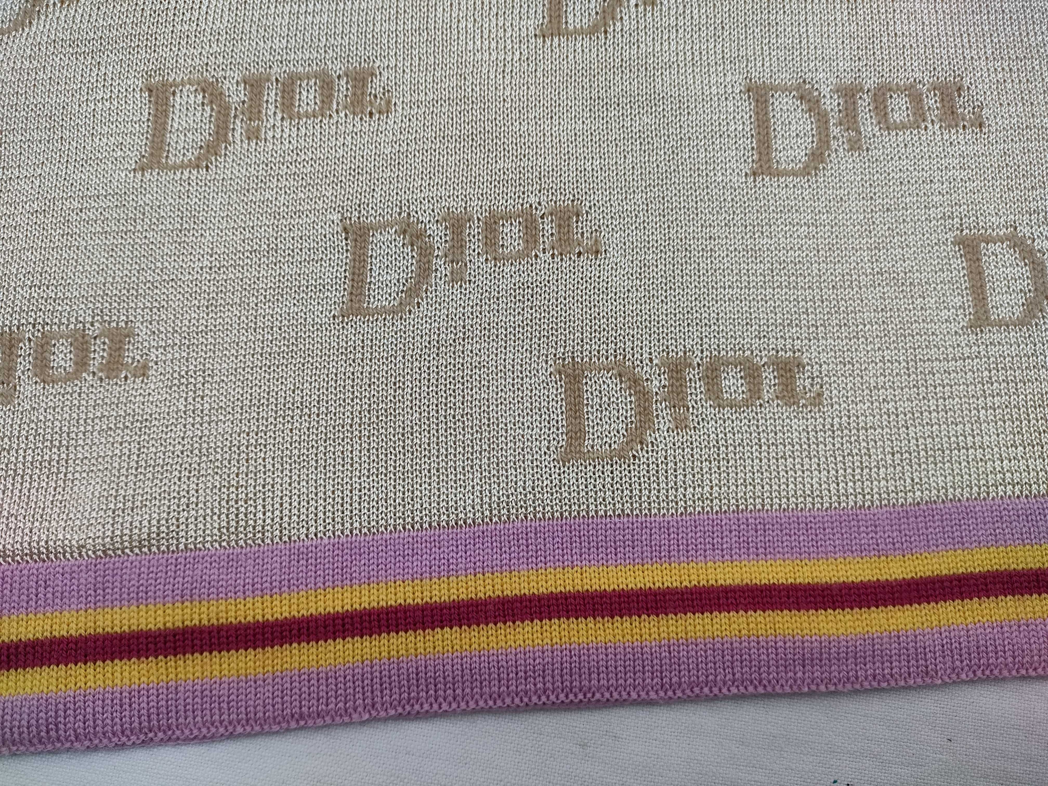 Christian Dior Reversible Logo Knitted Scarf