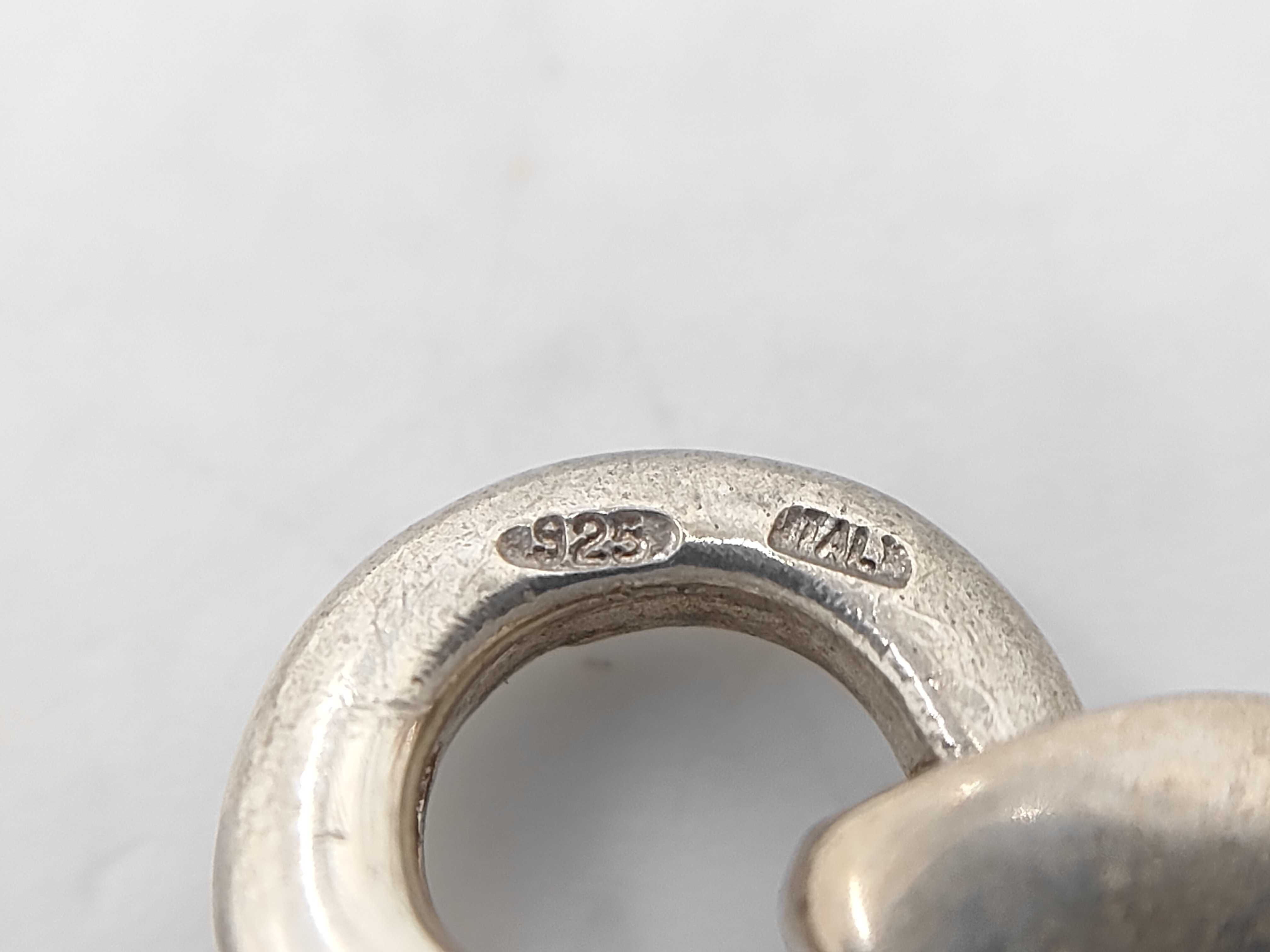 Tiffany and Co. Sterling Silver and 18 Karat Yellow Gold Heart Link Bracelet