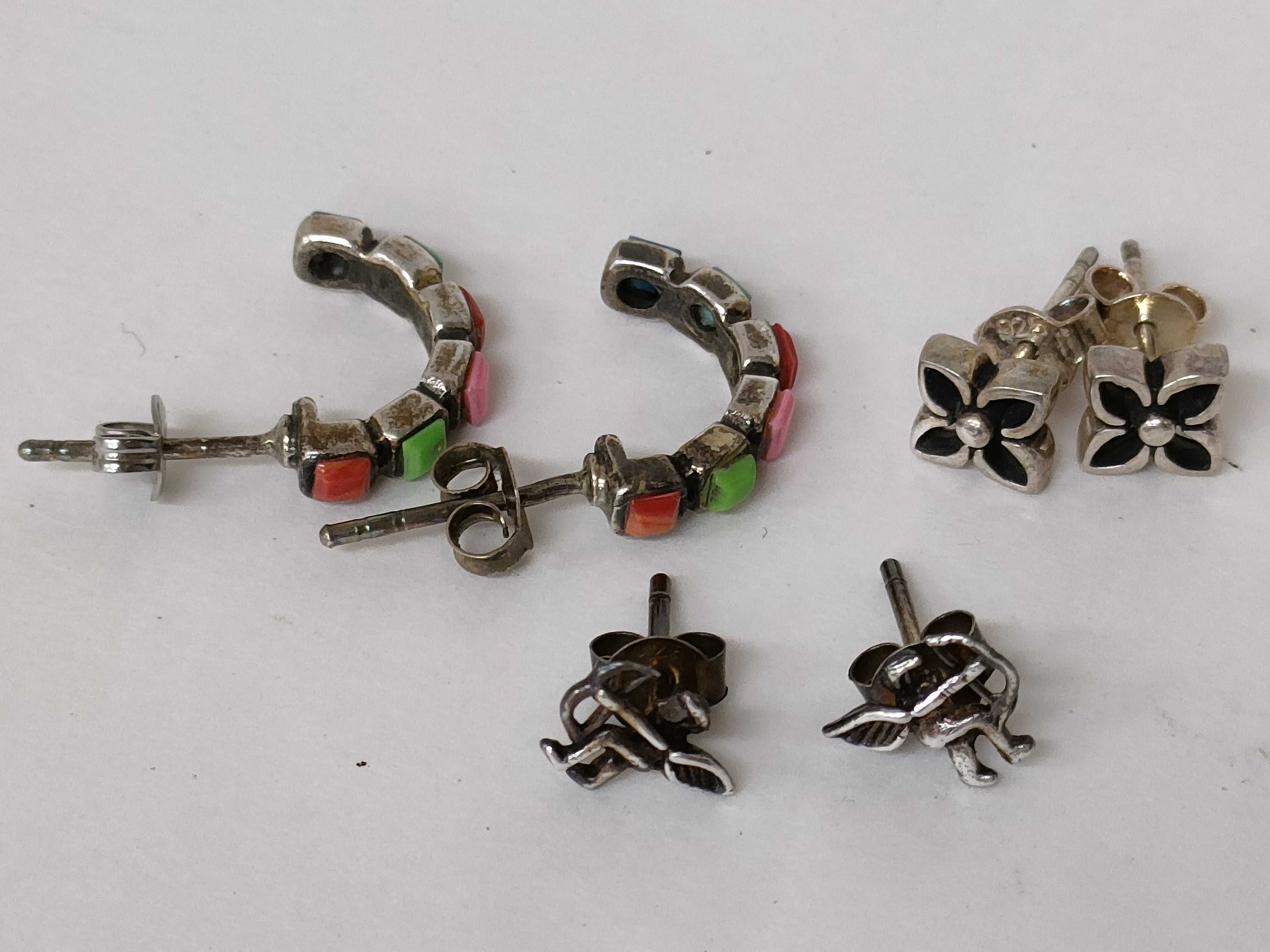 An Assortment of Sterling Silver Earrings