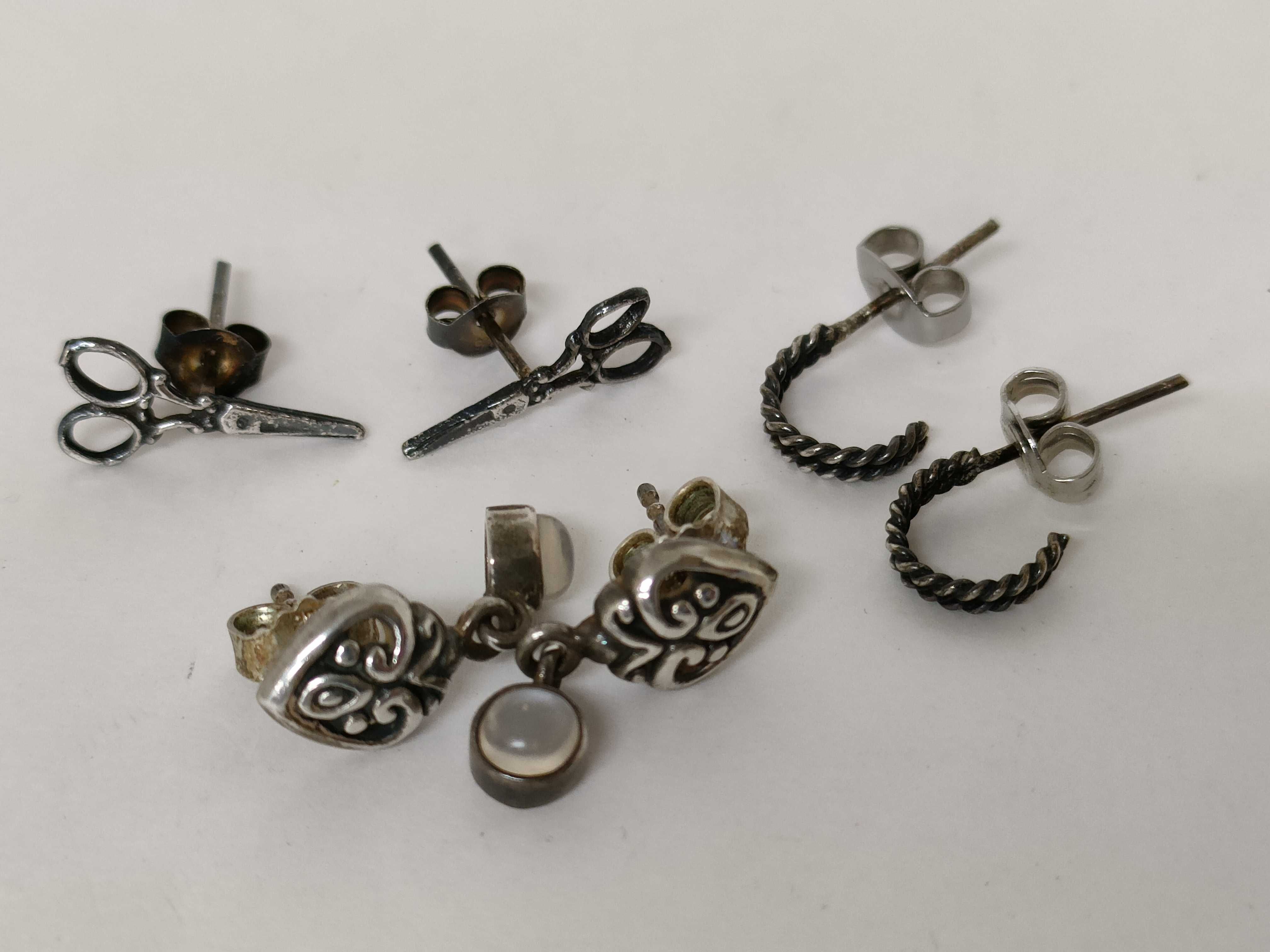 An Assortment of Sterling Silver Earrings