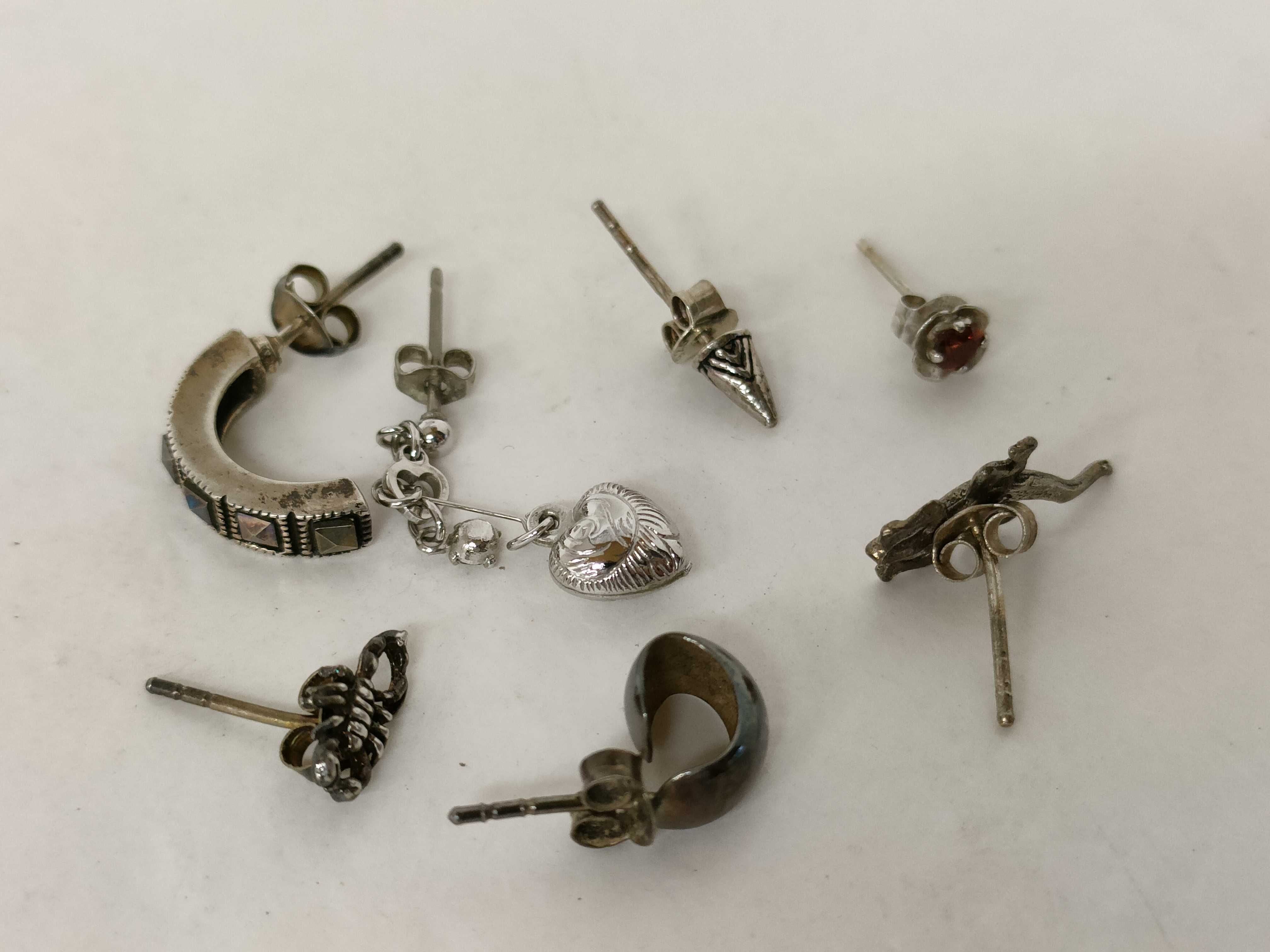 An Assortment of Sterling Silver Earrings