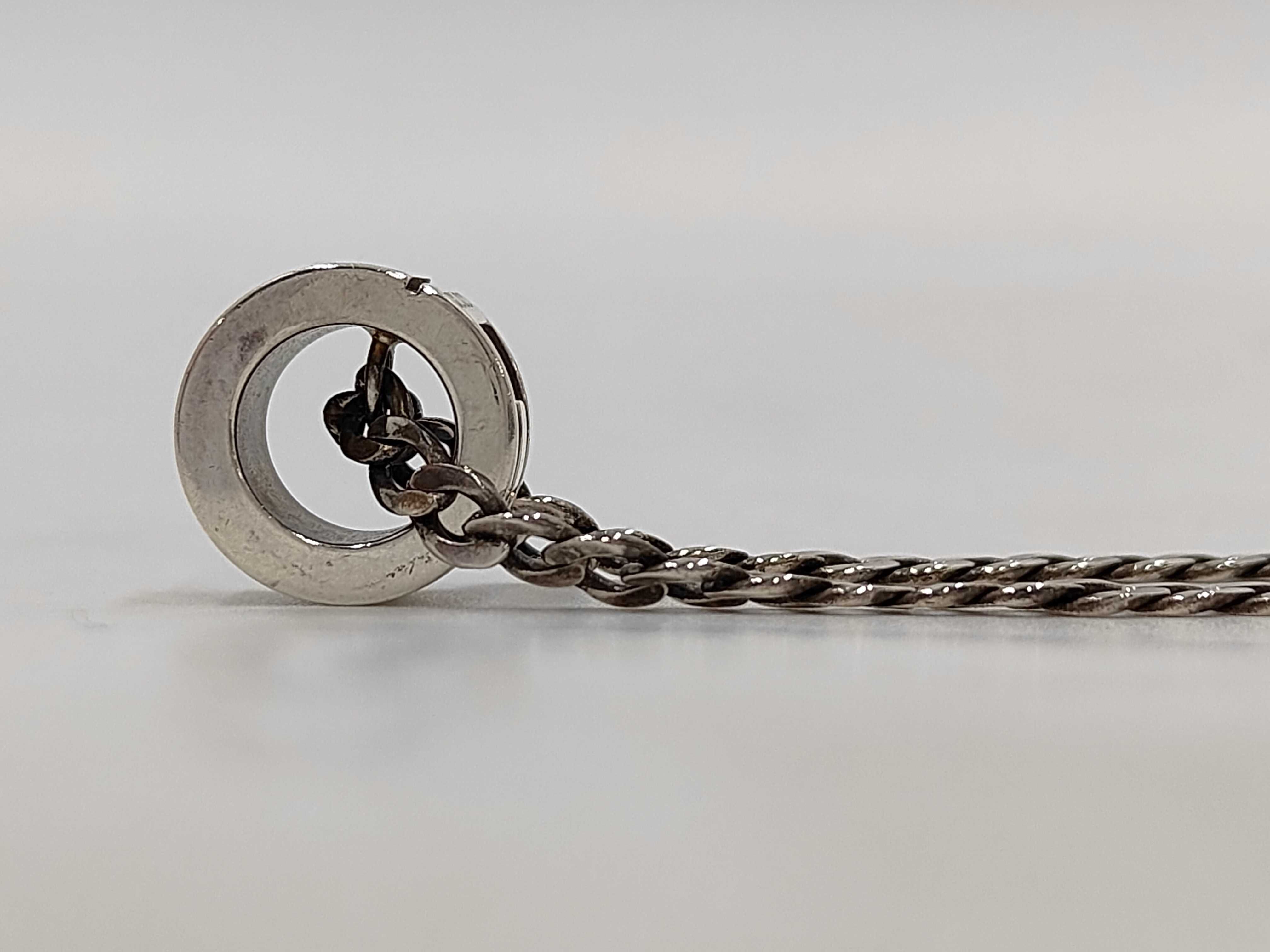 Gucci Sterling Silver Cutout G Pendant Necklace