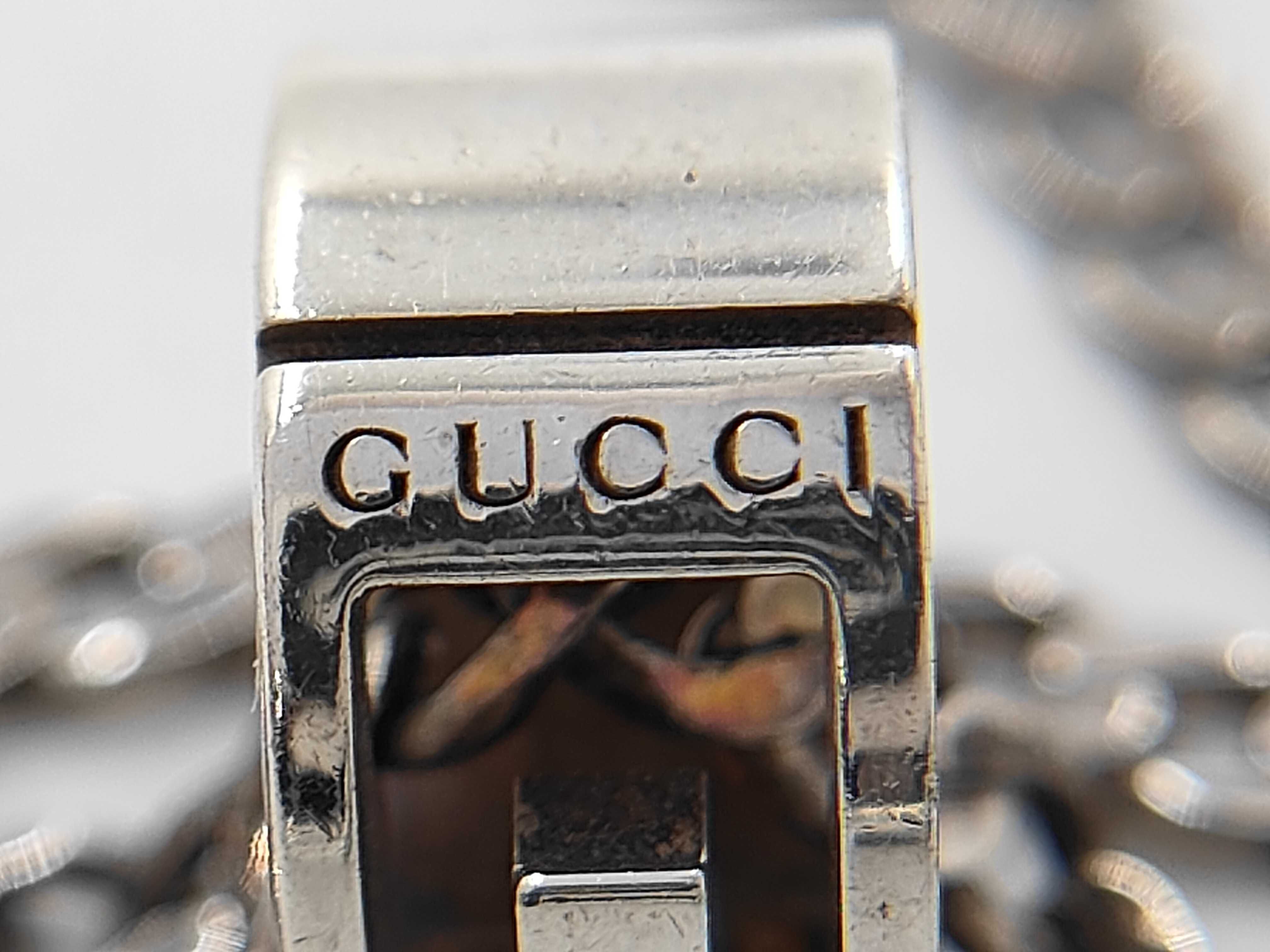 Gucci Sterling Silver Cutout G Pendant Necklace