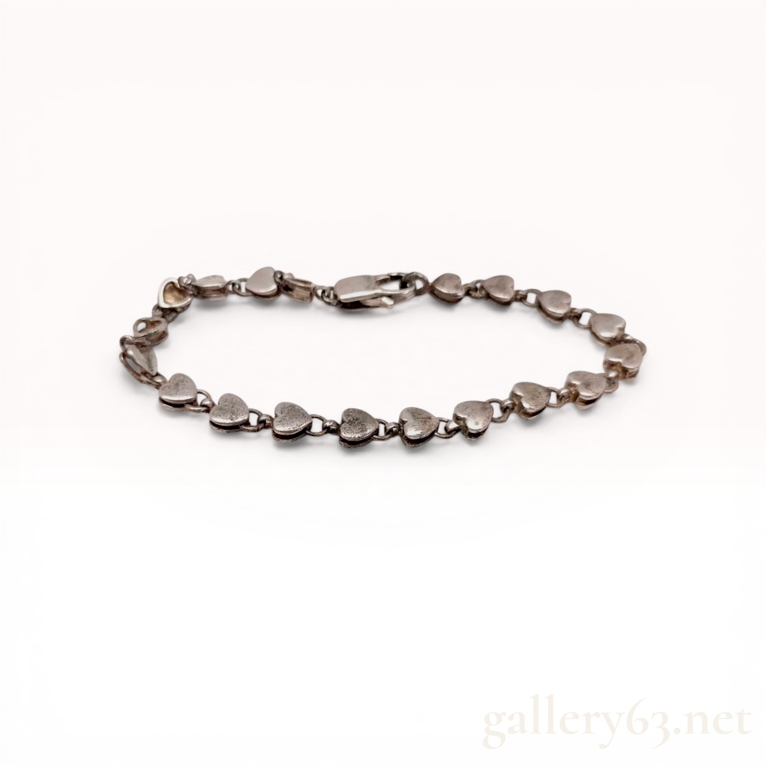 Tiffany & Co. Sterling Silver Puffed Heart Link Bracelet