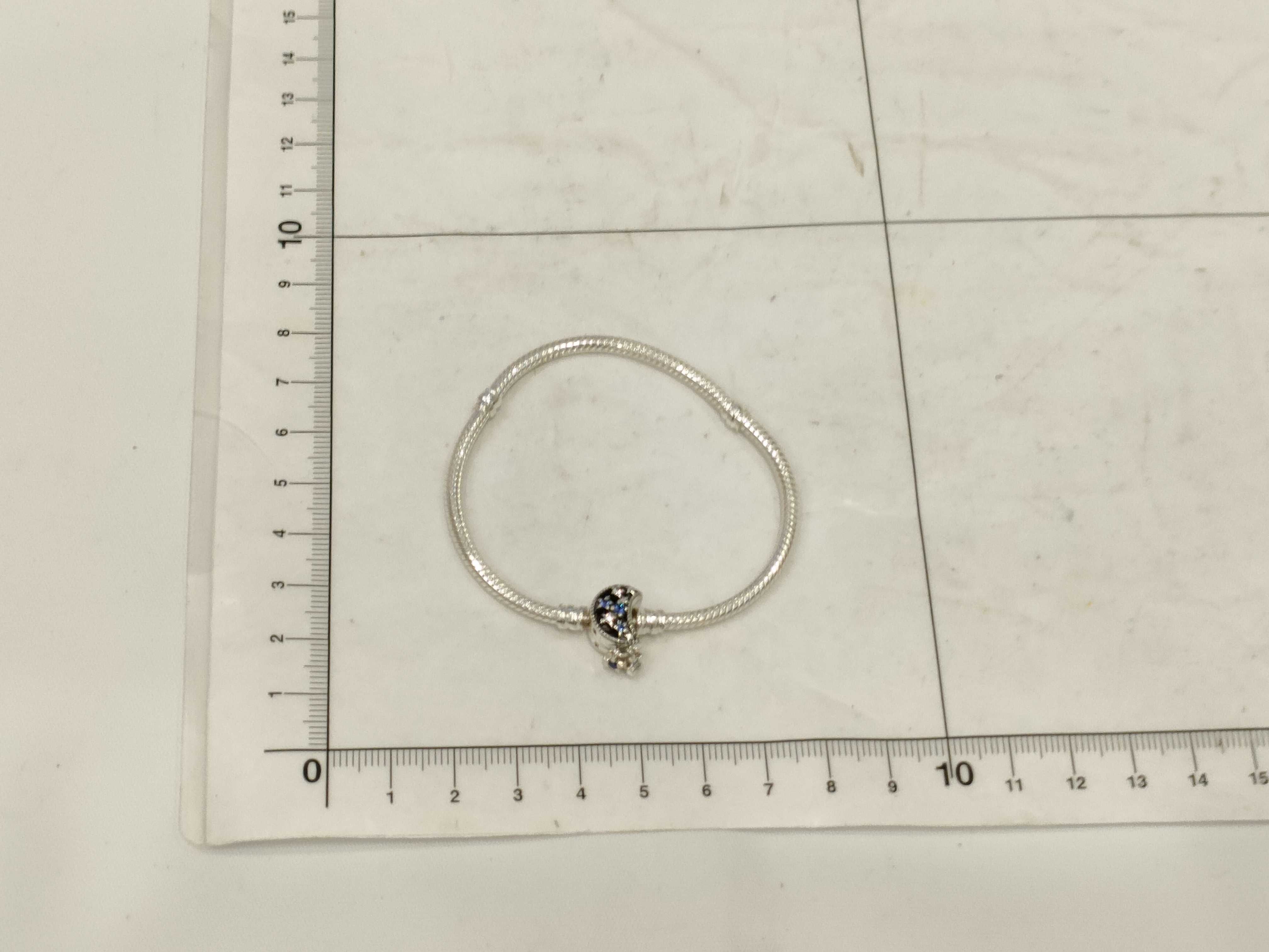 Pandora Moments Sparkling Moon Clasp Snake Chain Bracelet and Dream Big Charm