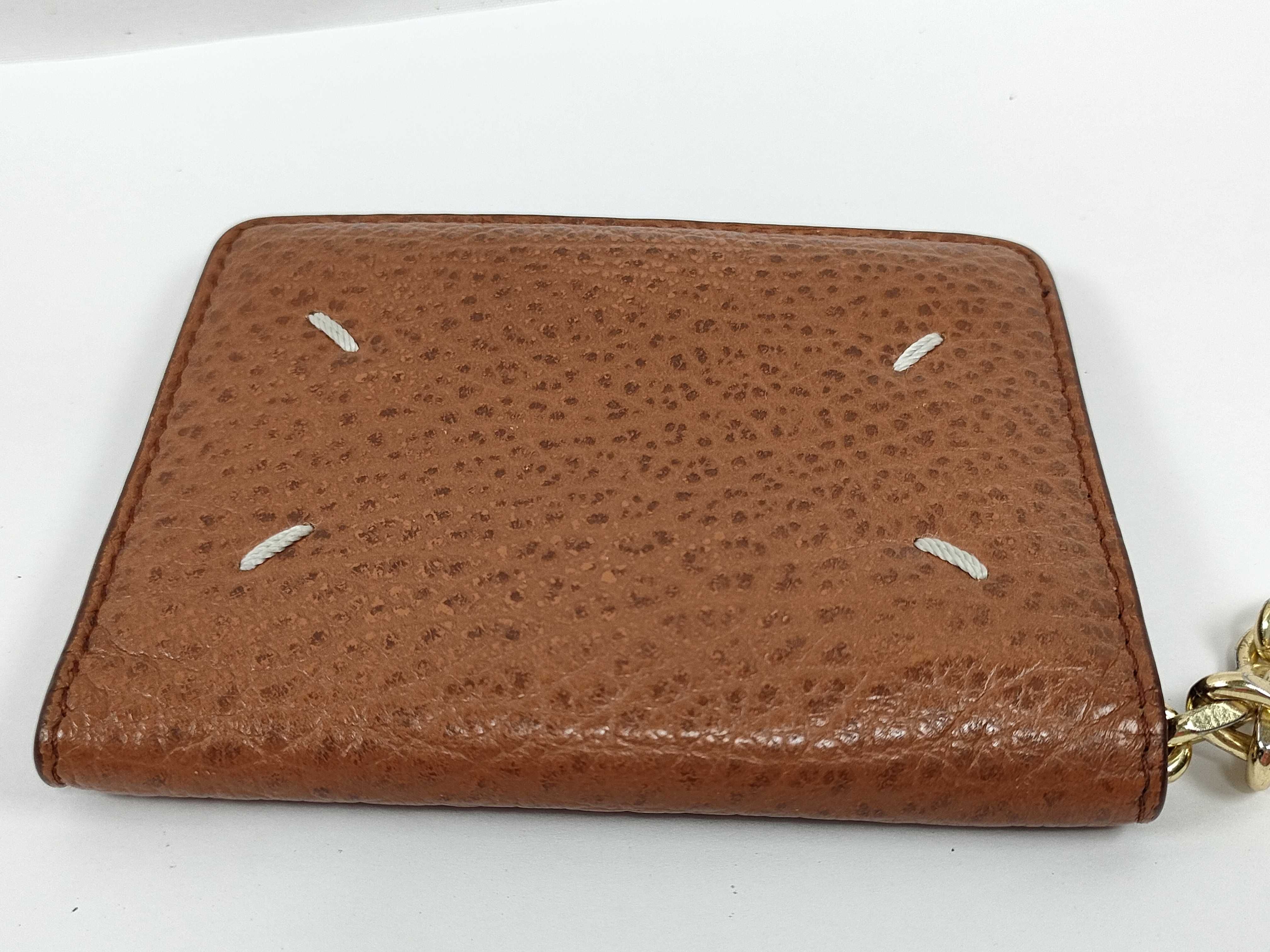 Maison Margiela Pebbled Leather Bifold Keychain Wallet