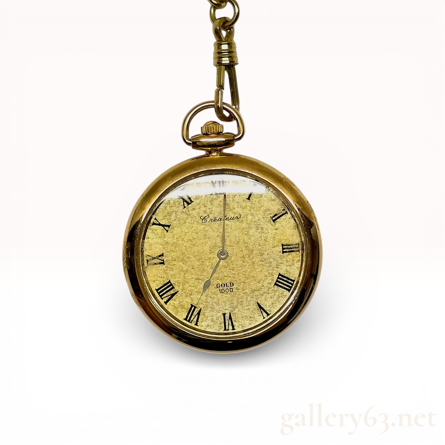 Createur Gold-Plated Fine Silver Commemorative Pocket Watch