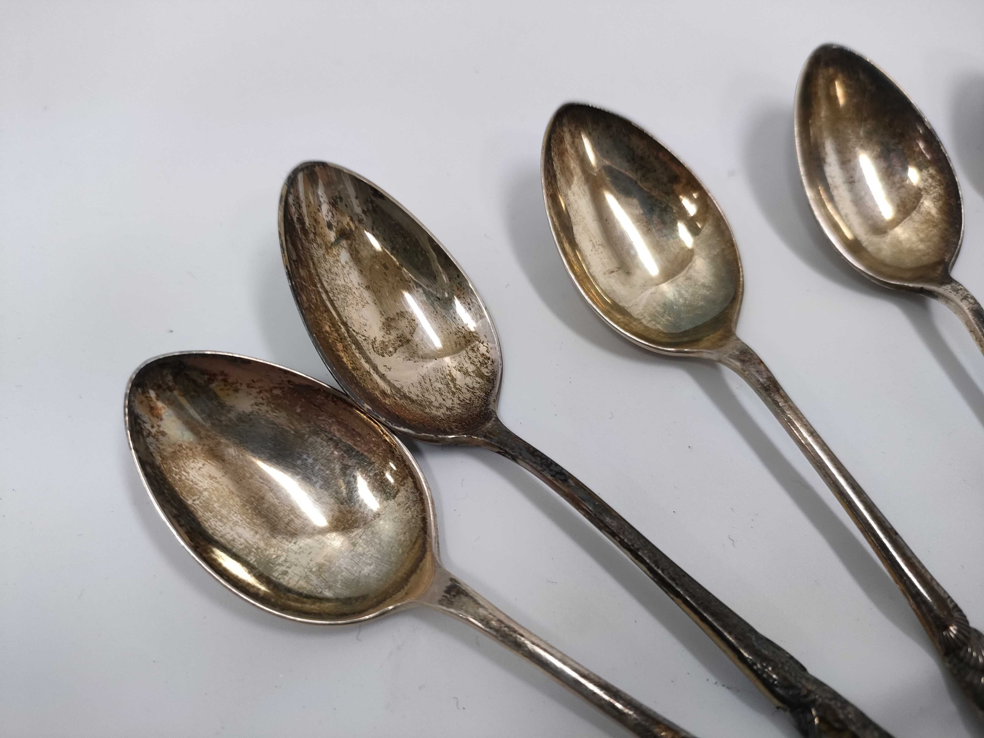 A Set of Six Japanese Silver Demitasse Spoons