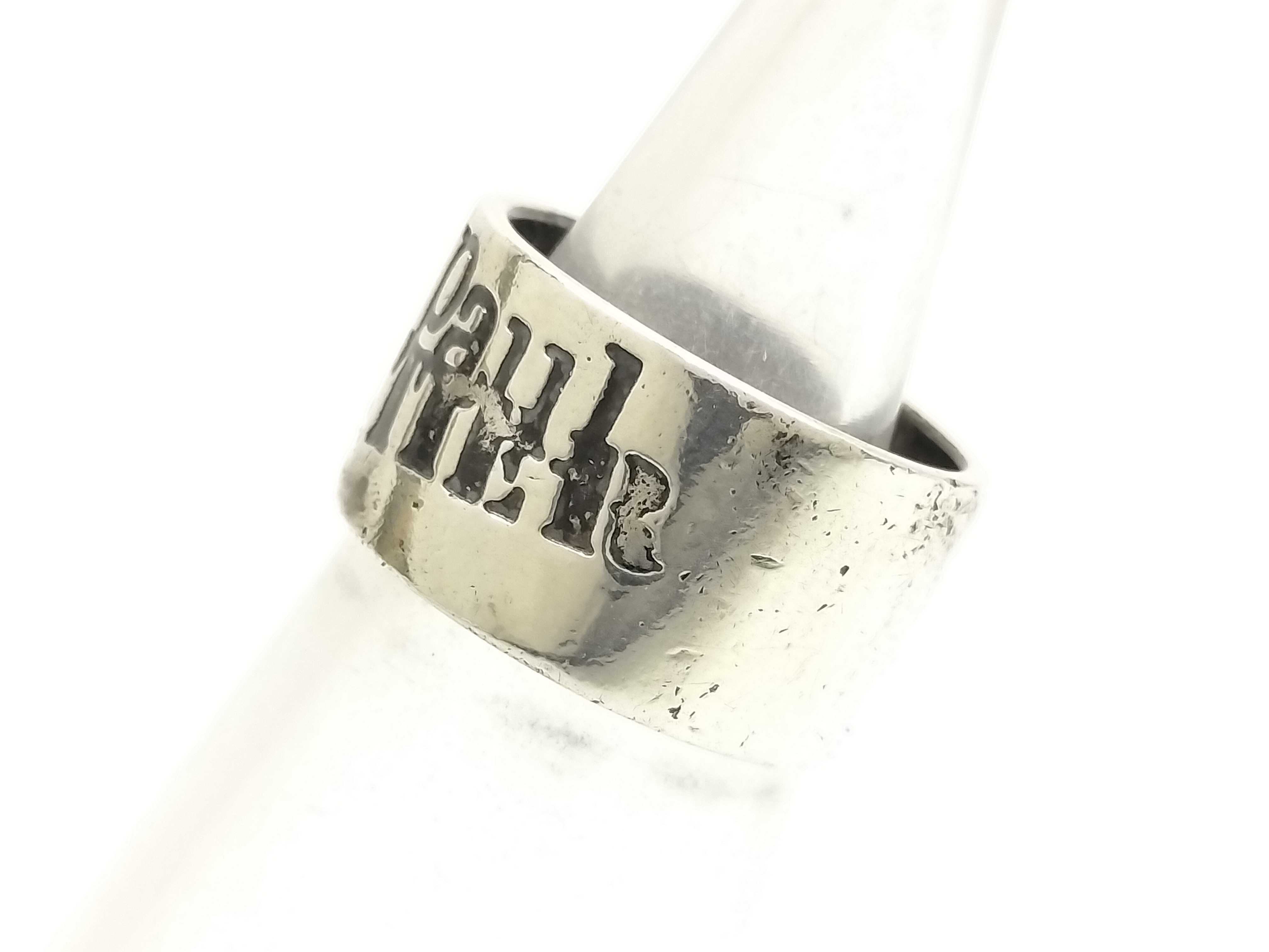 Jean Paul Gaultier Sterling Silver Logo Band Ring