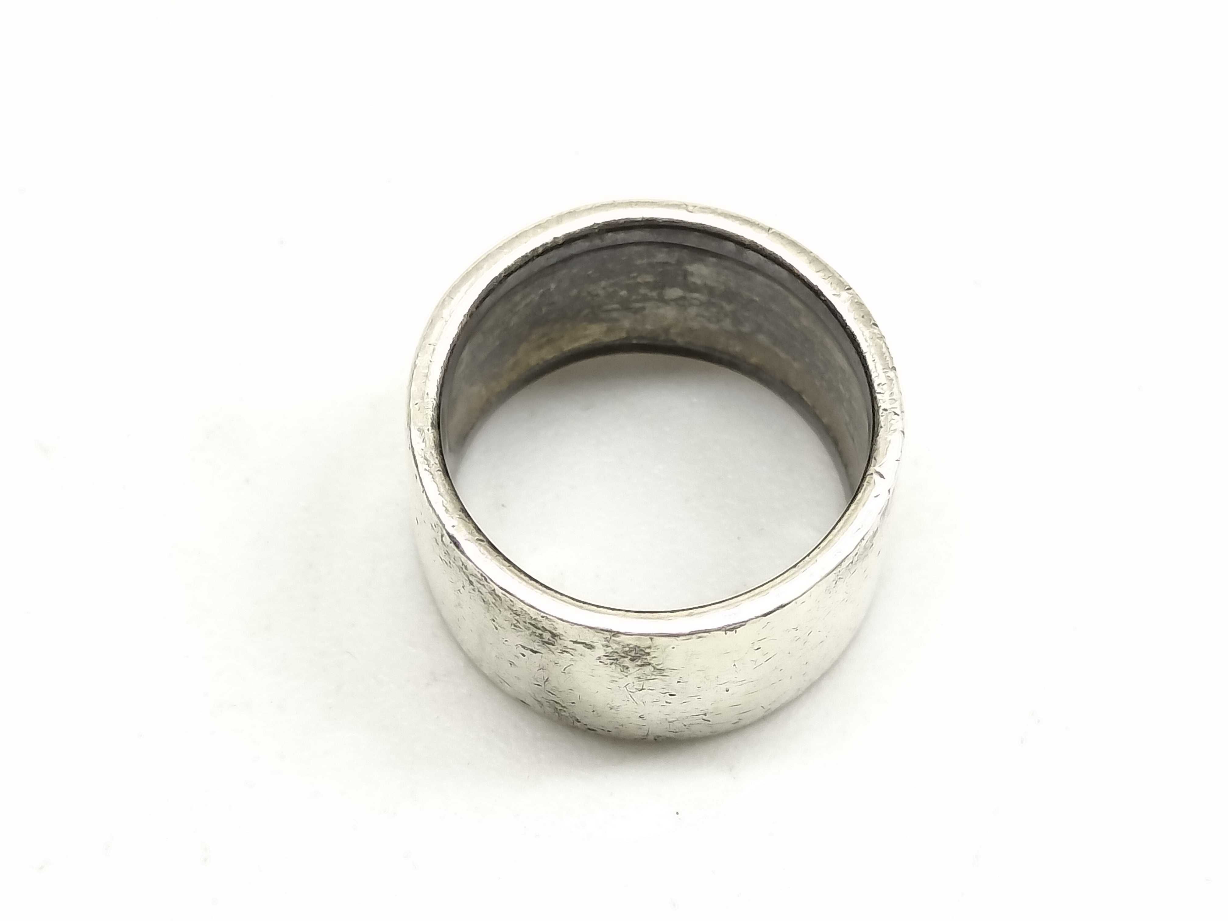 Jean Paul Gaultier Sterling Silver Logo Band Ring