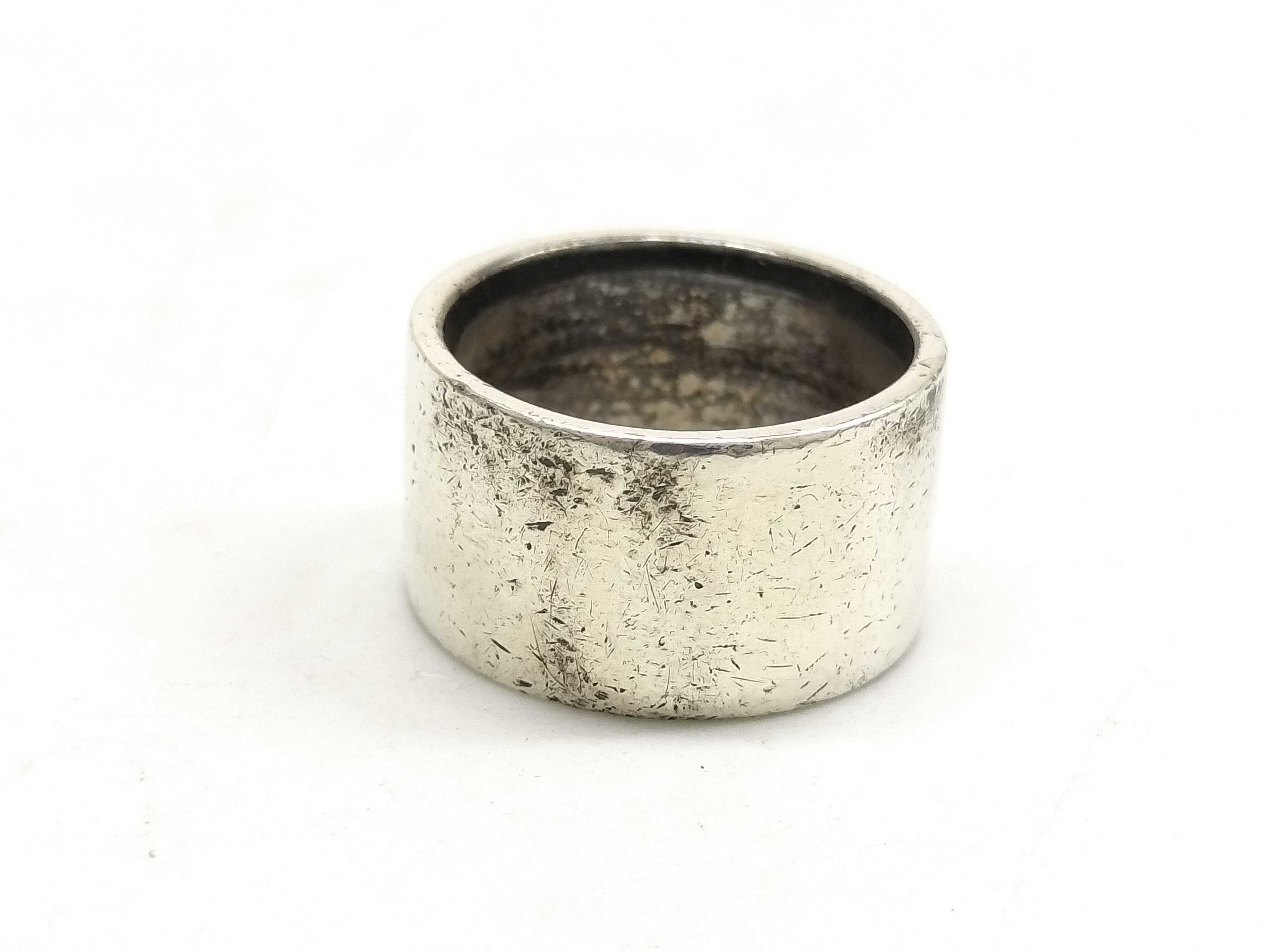 Jean Paul Gaultier Sterling Silver Logo Band Ring