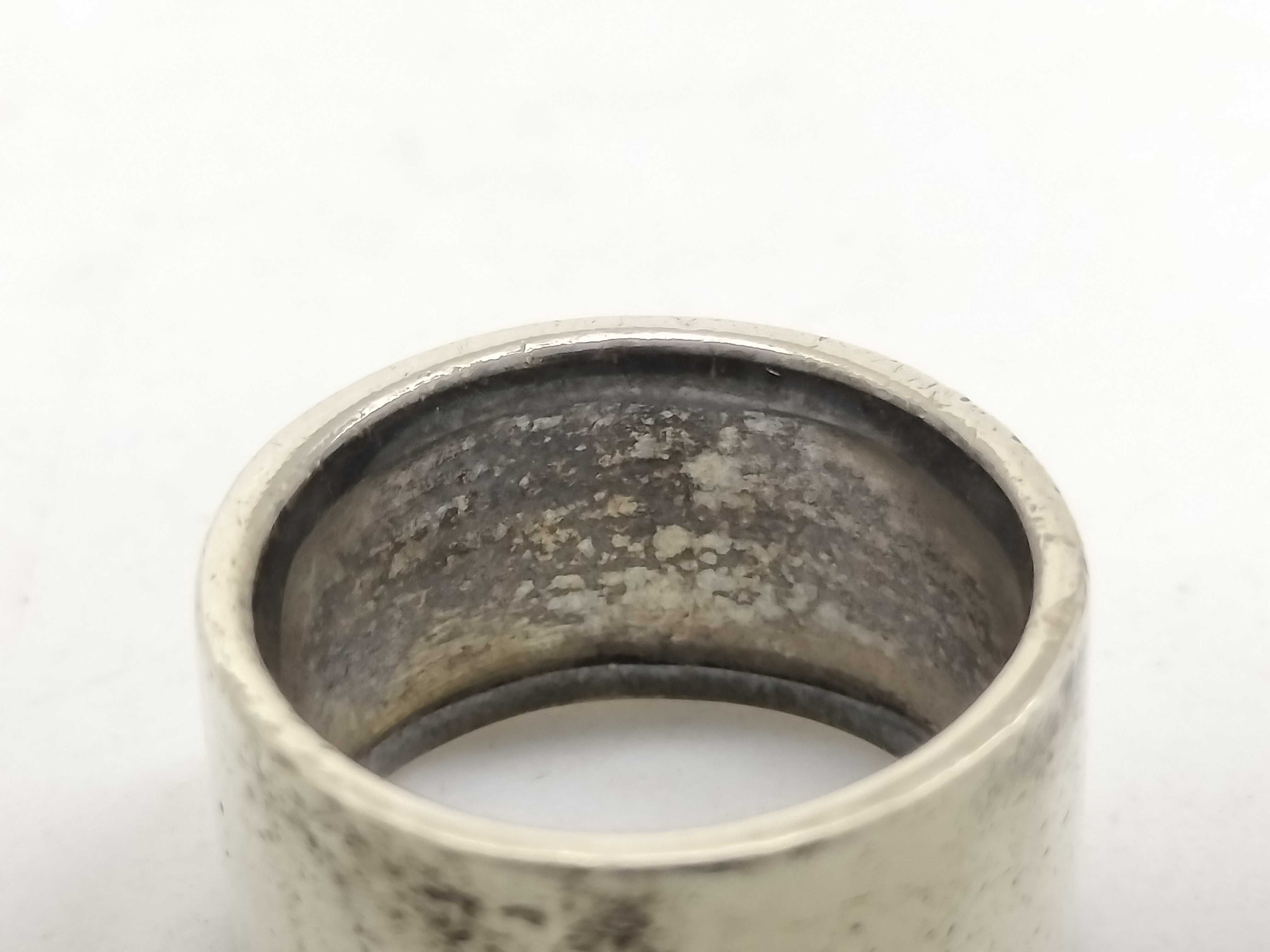 Jean Paul Gaultier Sterling Silver Logo Band Ring
