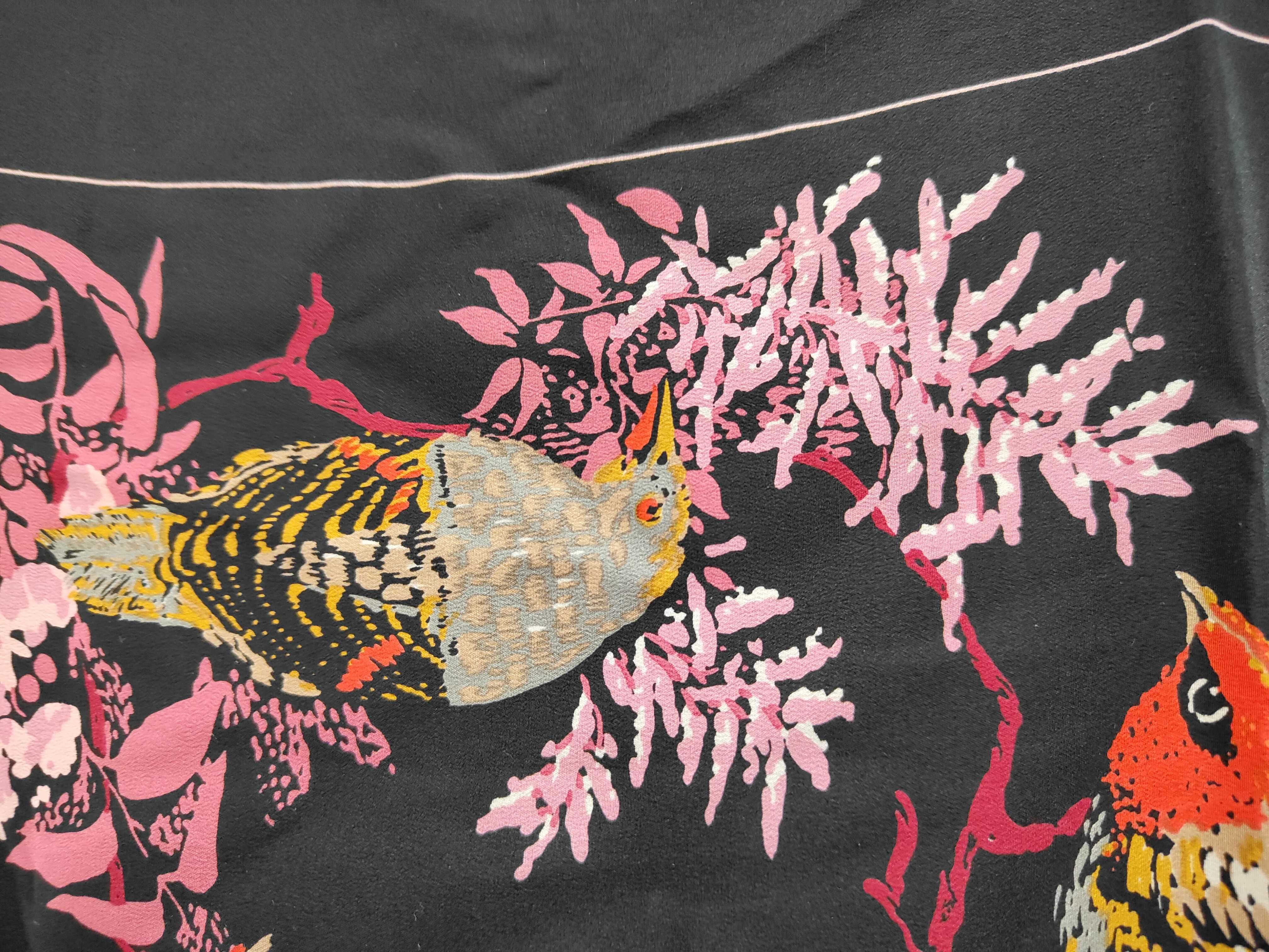 Christian Dior Birds and Blossoms Silk Scarf