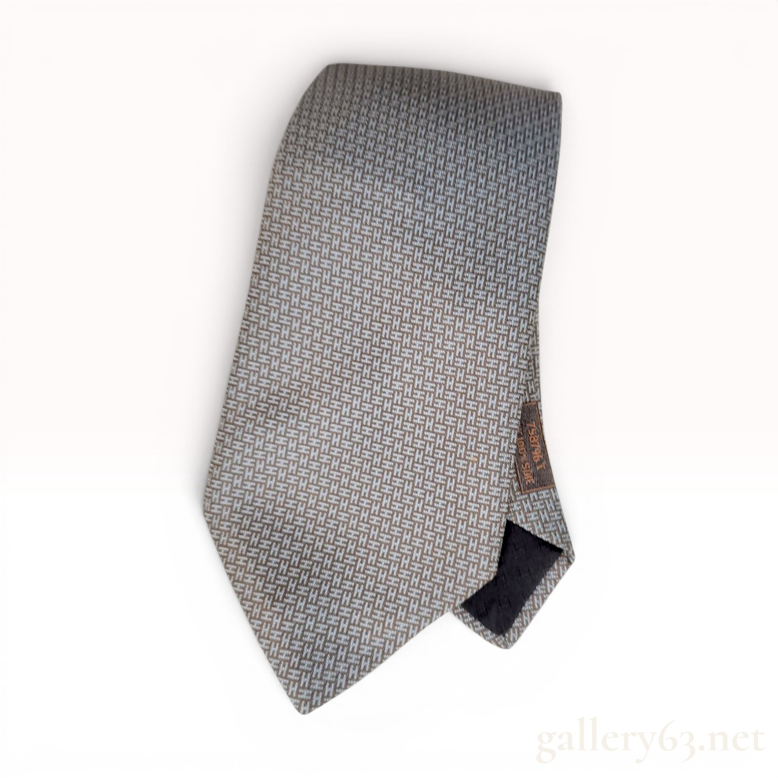 Hermes Paris Woven Silk Necktie Model 758796 T
