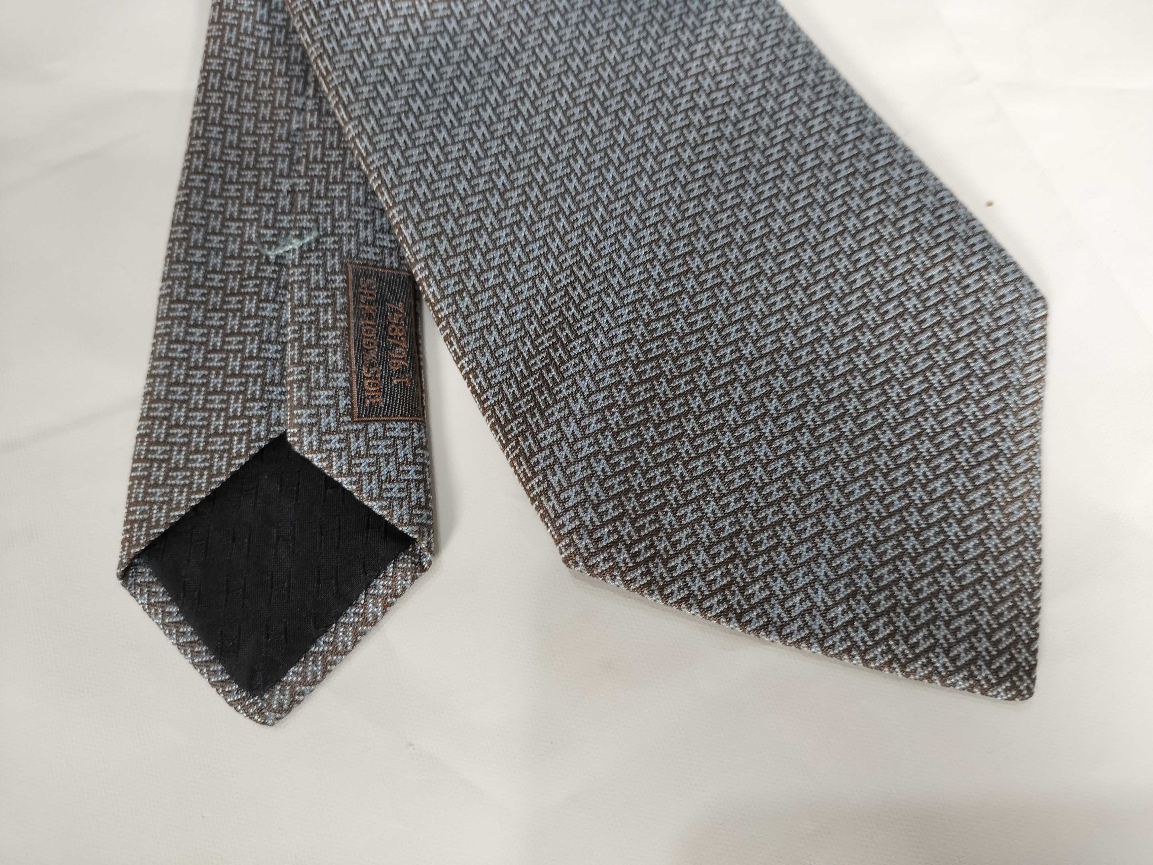 Hermes Paris Woven Silk Necktie Model 758796 T