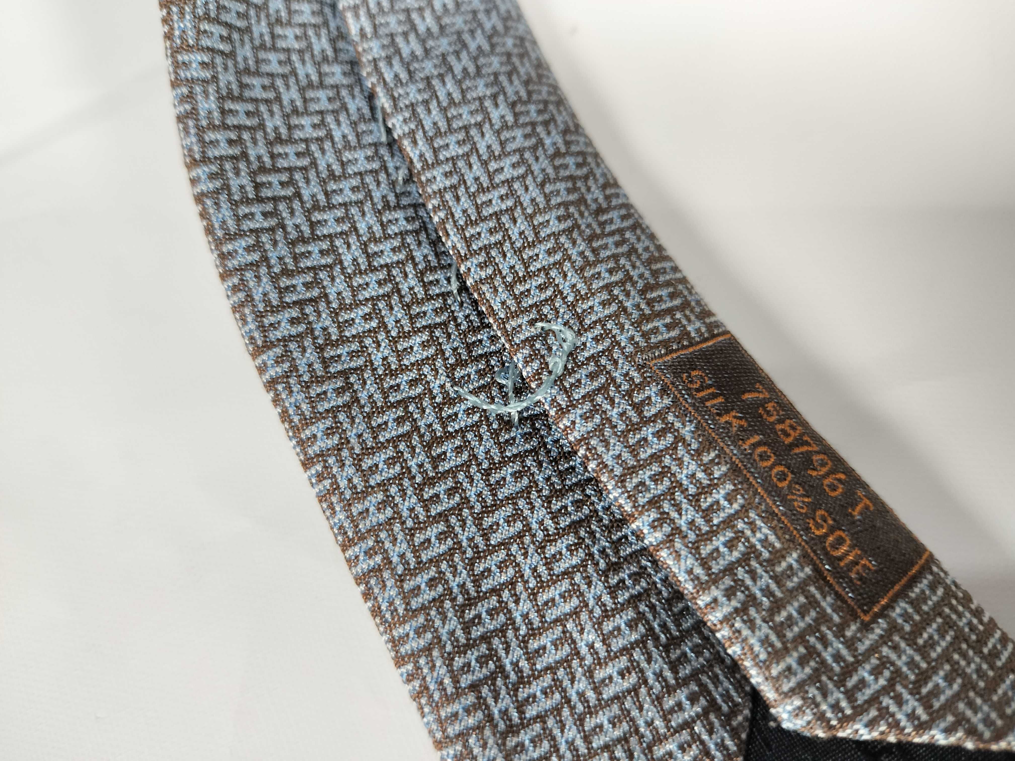 Hermes Paris Woven Silk Necktie Model 758796 T