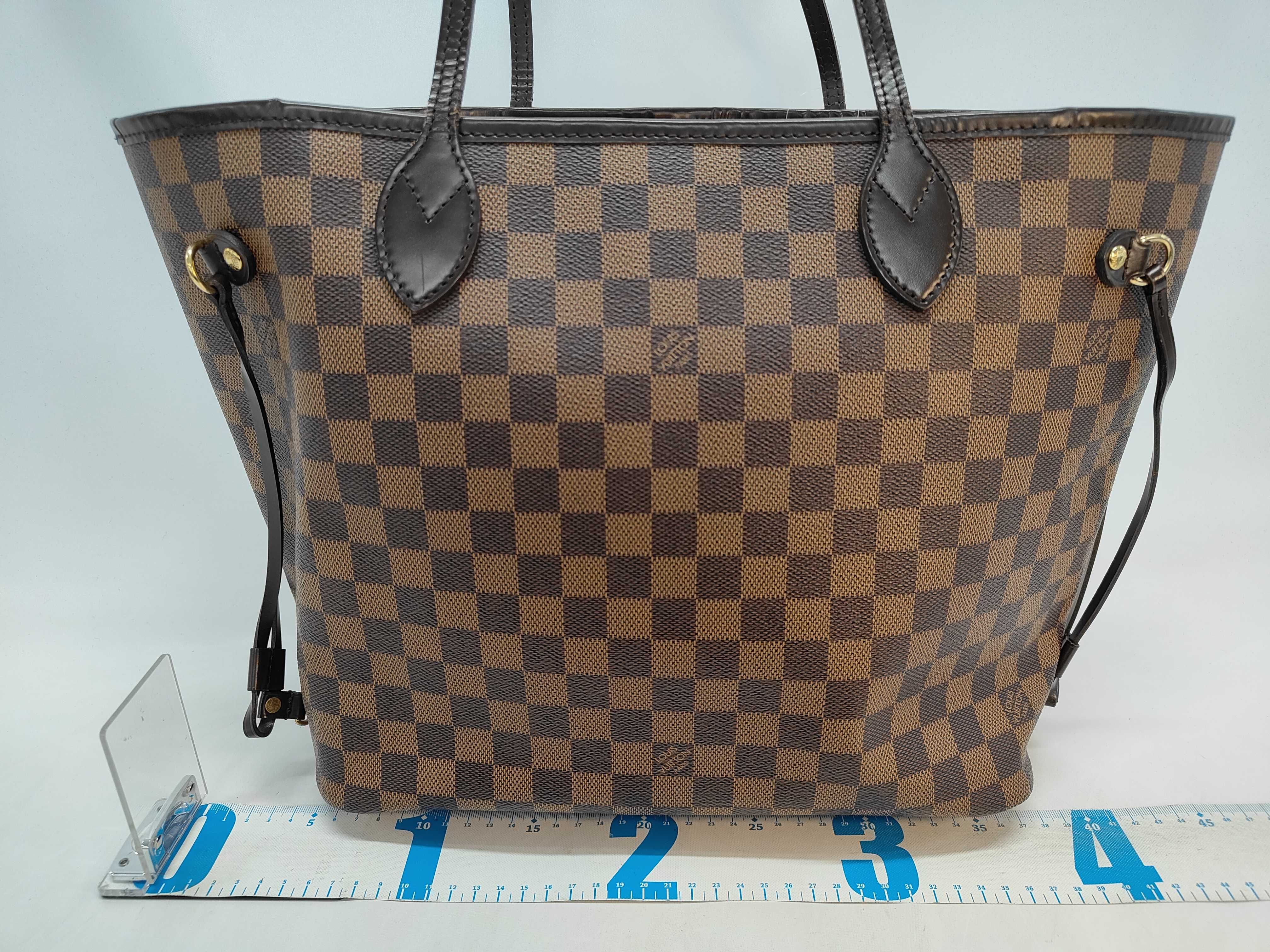 Louis Vuitton Neverfull MM Damier Ebene Tote Bag Brown