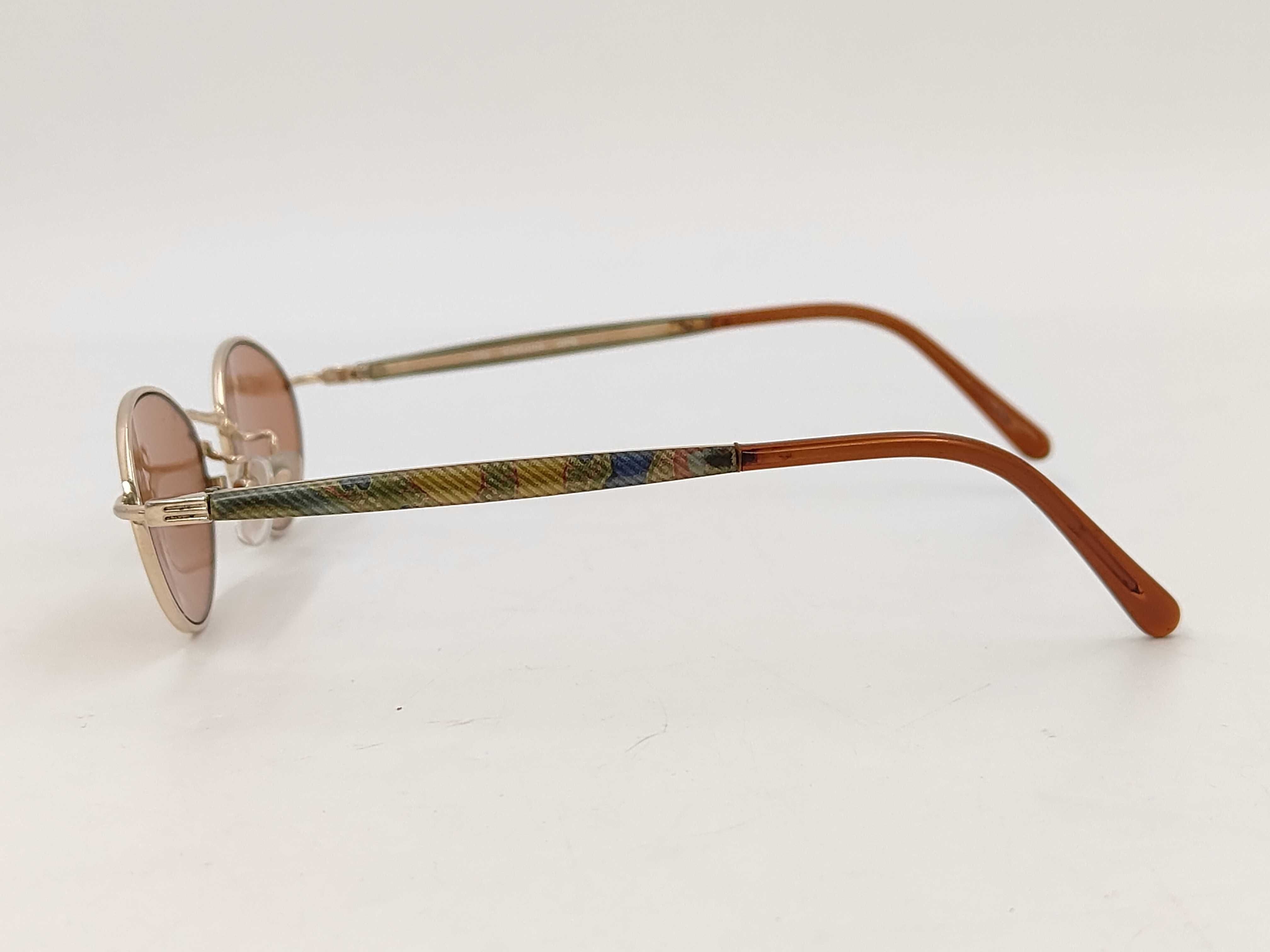 Etro ESG006 GPB Gold-Tone Metal Oval Sunglasses